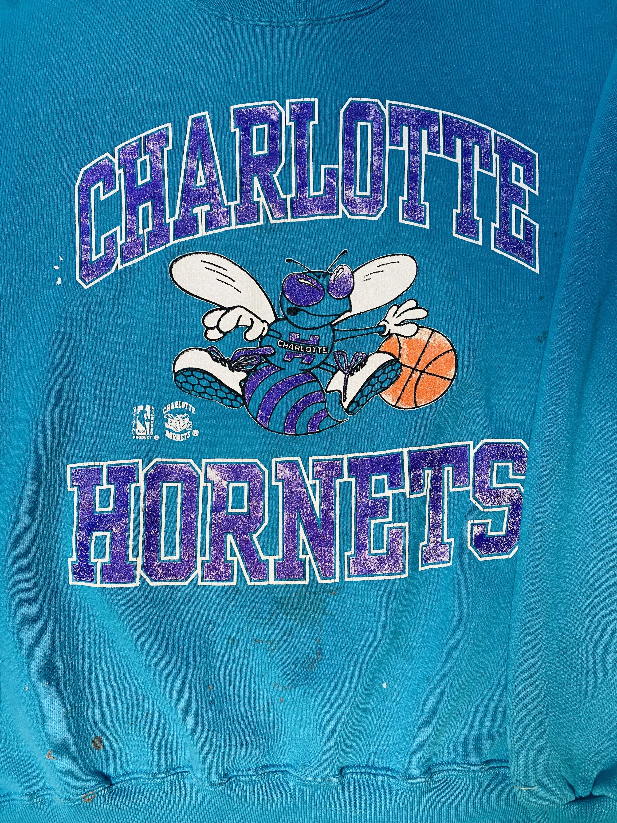 Vintage NBA Charlotte Hornets Crewneck Sweatshirt Teal Size US XL / EU 56 / 4 - 2 Thumbnail