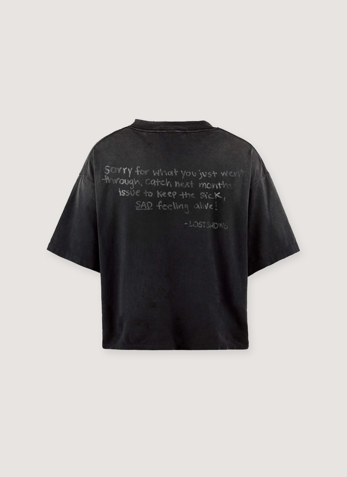 LOSTSHDWS Lost SHDWS Frown Tee Vintage Black Size US S / EU 44-46 / 1 - 2 Thumbnail