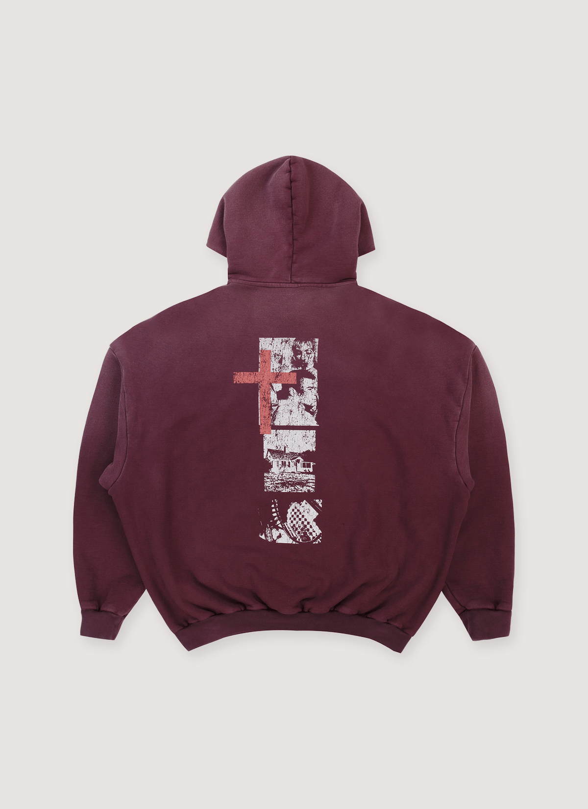 Other Pieces Inhumane Half Zip Sweatshirt Vintage Maroon Size US XL / EU 56 / 4 - 2 Thumbnail