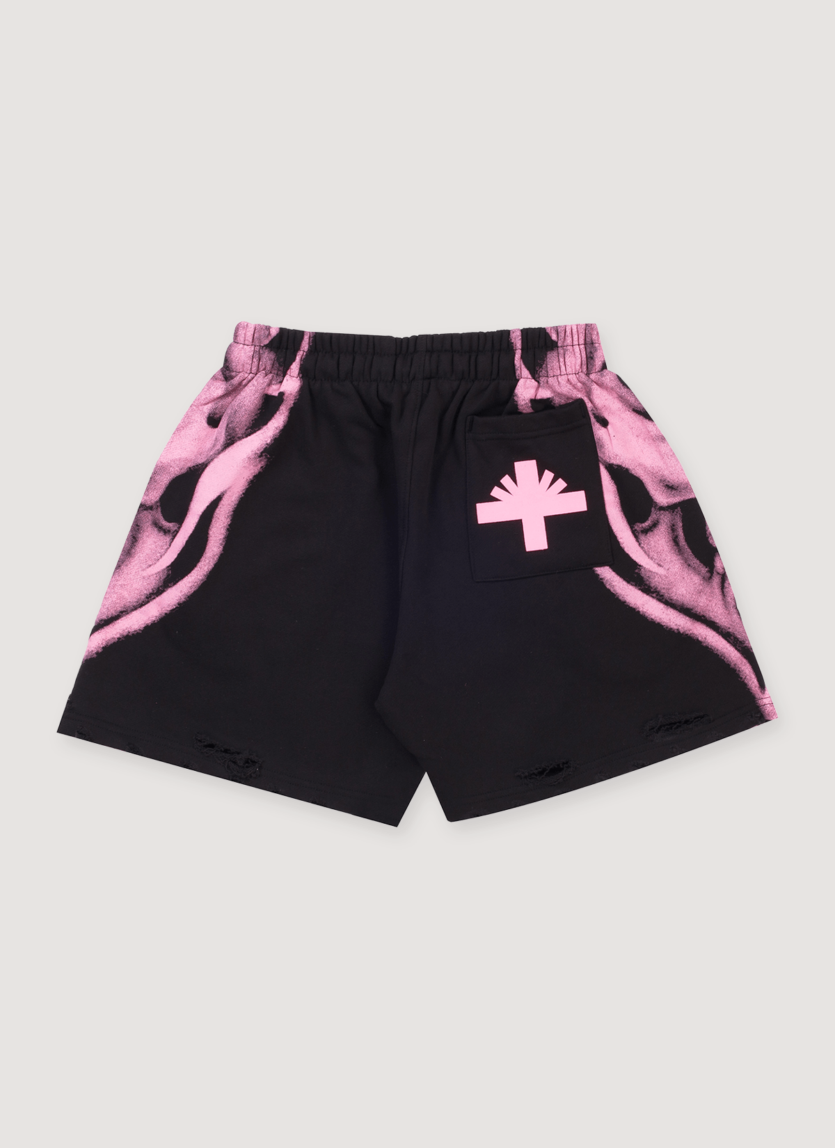 Vertabrae Skull Face Shorts Black Pink Size US 34 / EU 50 - 2 Thumbnail