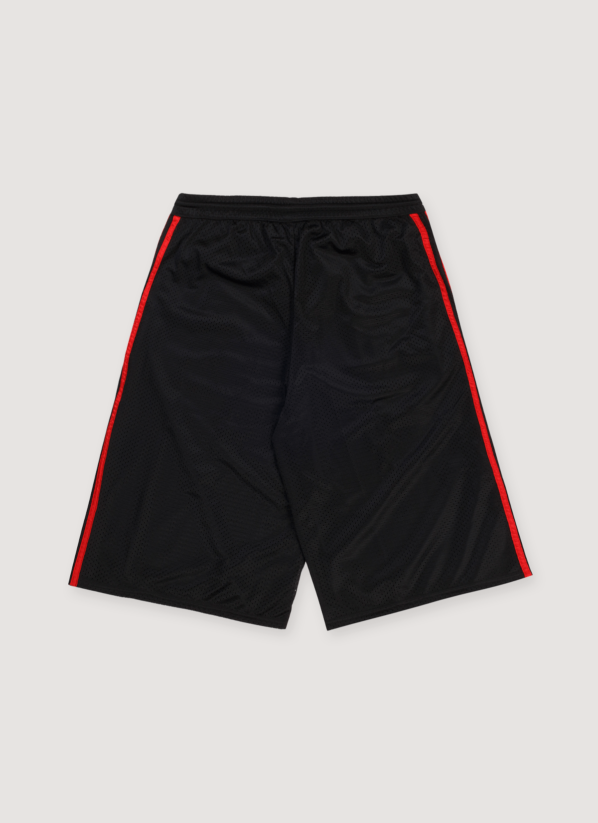 Other Pieces Elongated Mesh Shorts Black Red Size US 34 / EU 50 - 2 Thumbnail