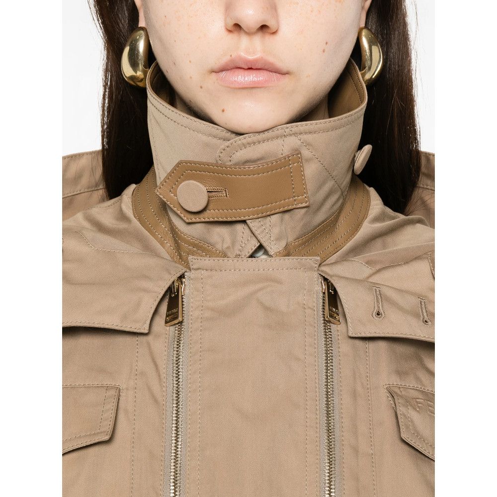 Fendi Fendi NEUTRALS Jackets - Bomber Jackets Size S / US 4 / IT 40 - 2 Thumbnail