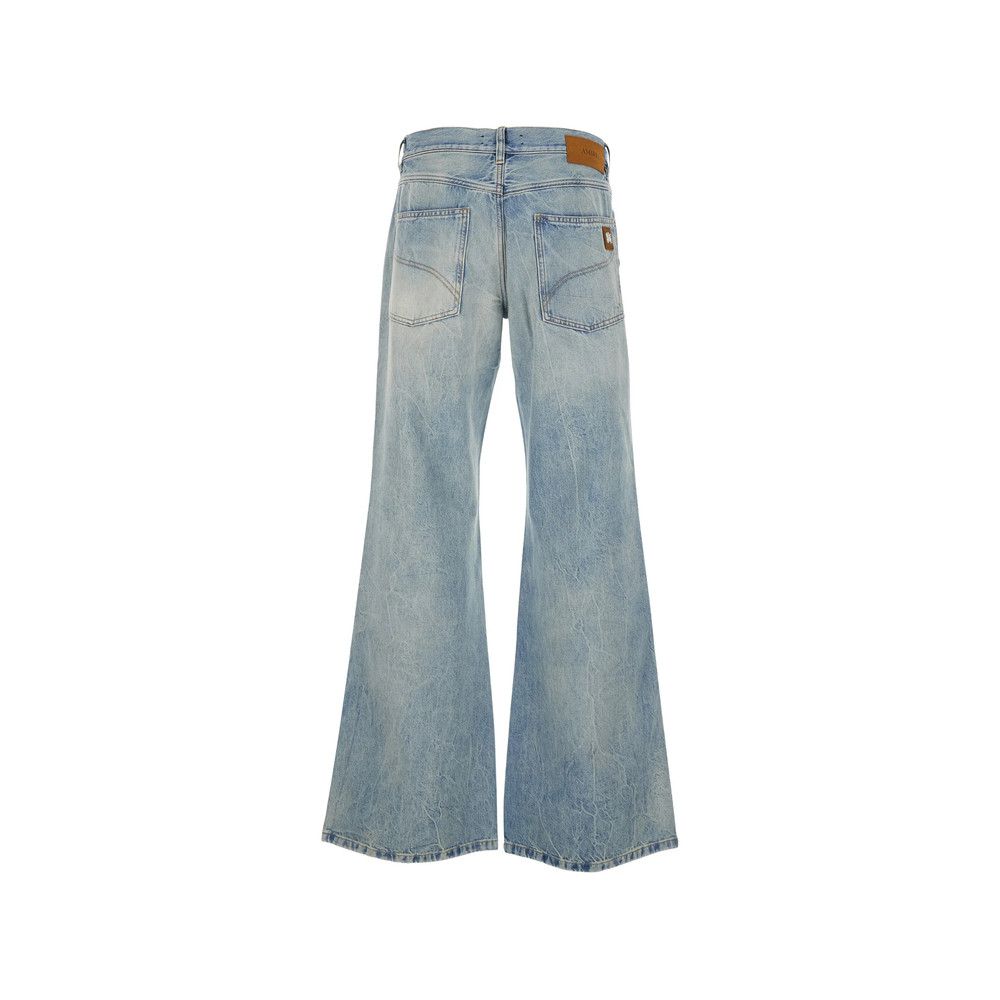 Amiri Amiri BLUE Denim - Wide-Leg Jeans Size US 34 / EU 50 - 2 Thumbnail