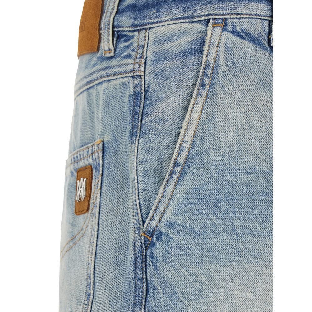 Amiri Amiri BLUE Denim - Wide-Leg Jeans Size US 36 / EU 52 - 3 Thumbnail