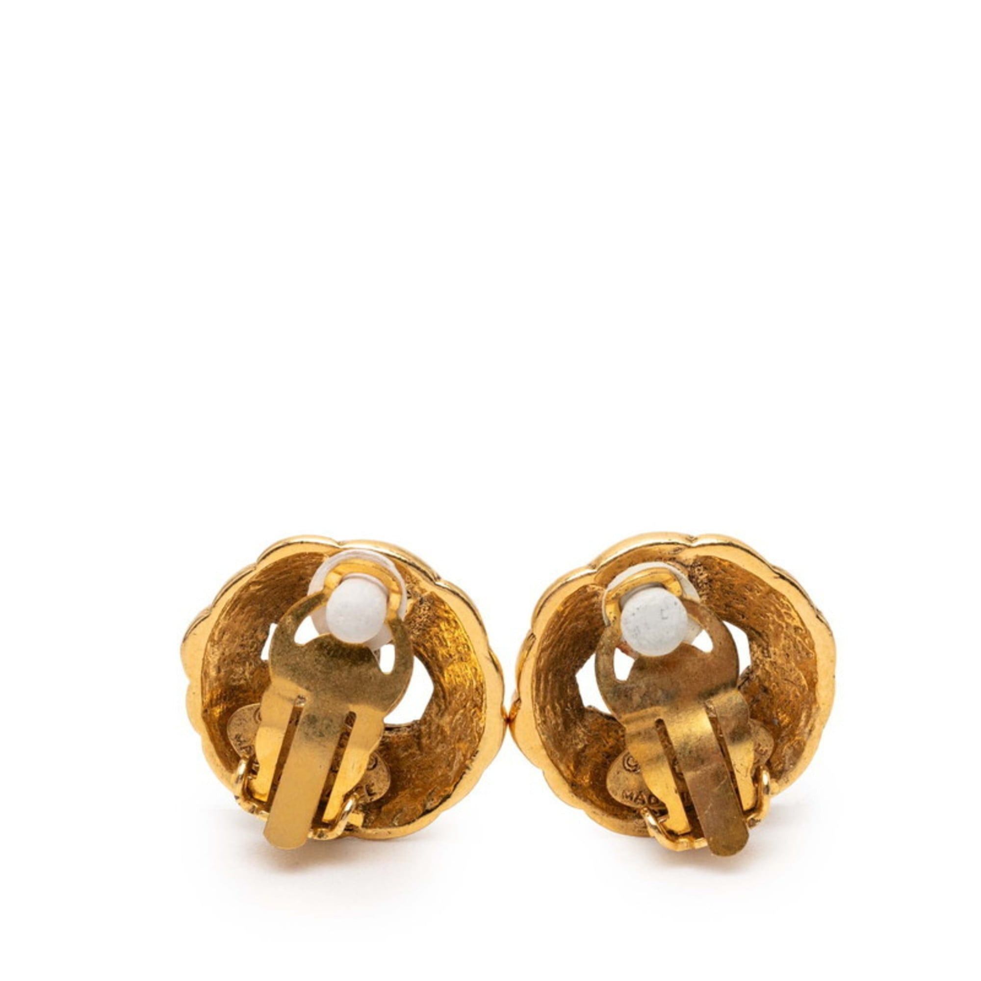 Chanel Vintage Chanel Coco Mark Earrings, Gold Plated, Women's, CHANEL Size ONE SIZE - 2 Thumbnail