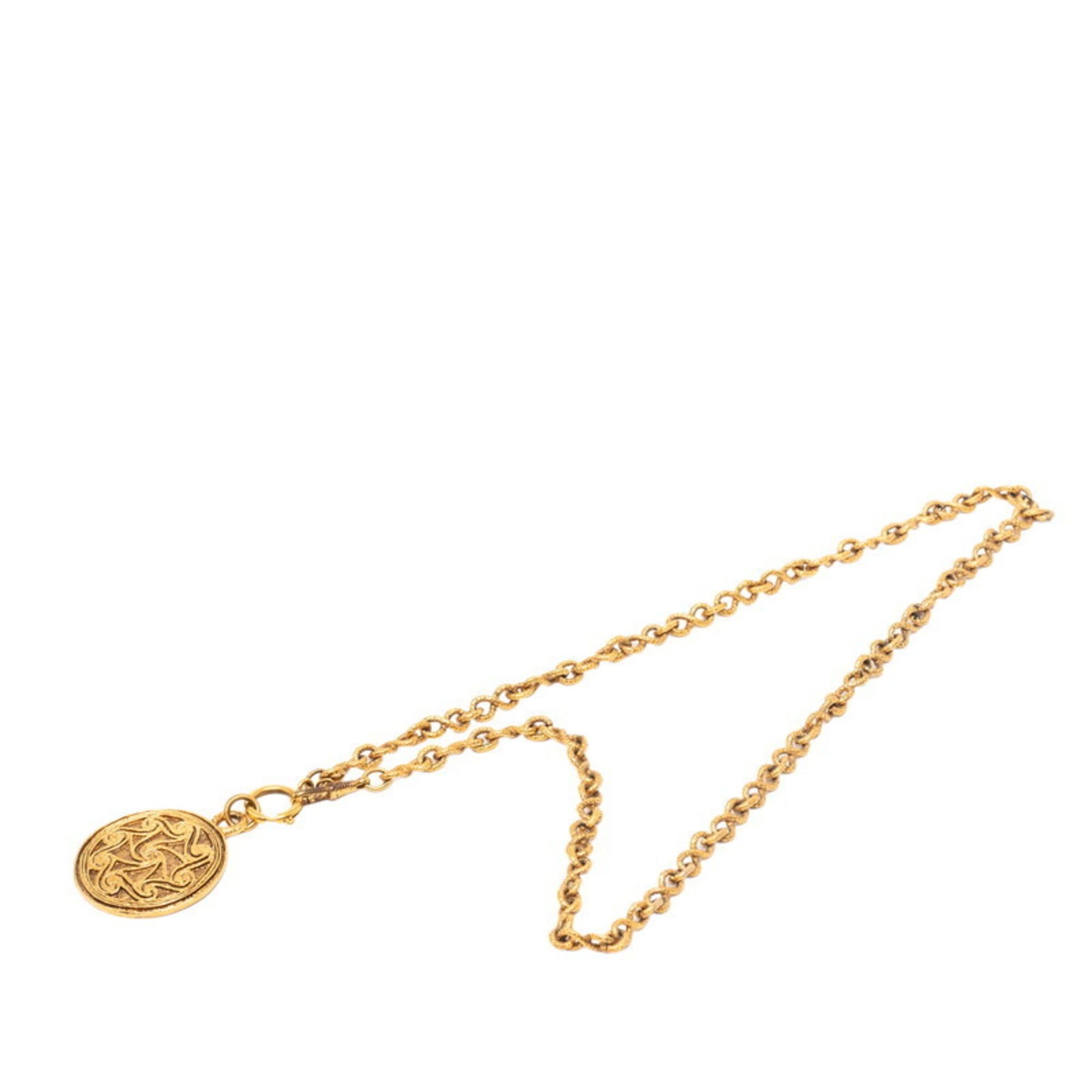 Chanel Vintage Chanel Coco Mark Necklace, Gold Plated, Women's, CHANEL Size ONE SIZE - 3 Thumbnail