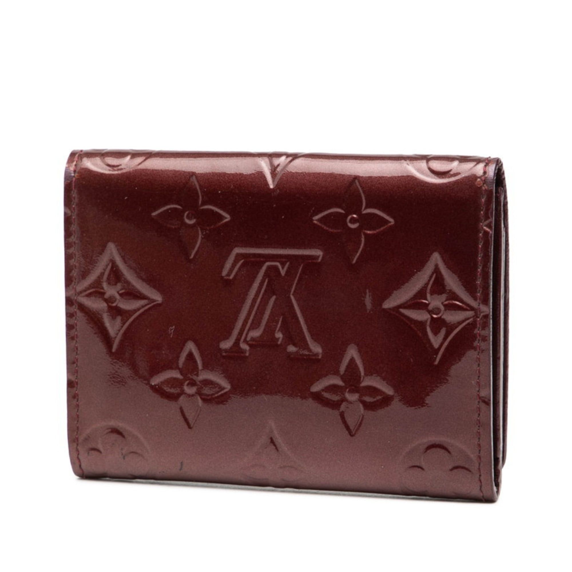 Louis Vuitton Louis Vuitton Monogram Vernis Envelope Carte de Visite Business Card Case/Card Case M91540 Rouge Fauvist Purple Patent Leather Women's LOUIS VUITTON Size ONE SIZE - 2 Thumbnail