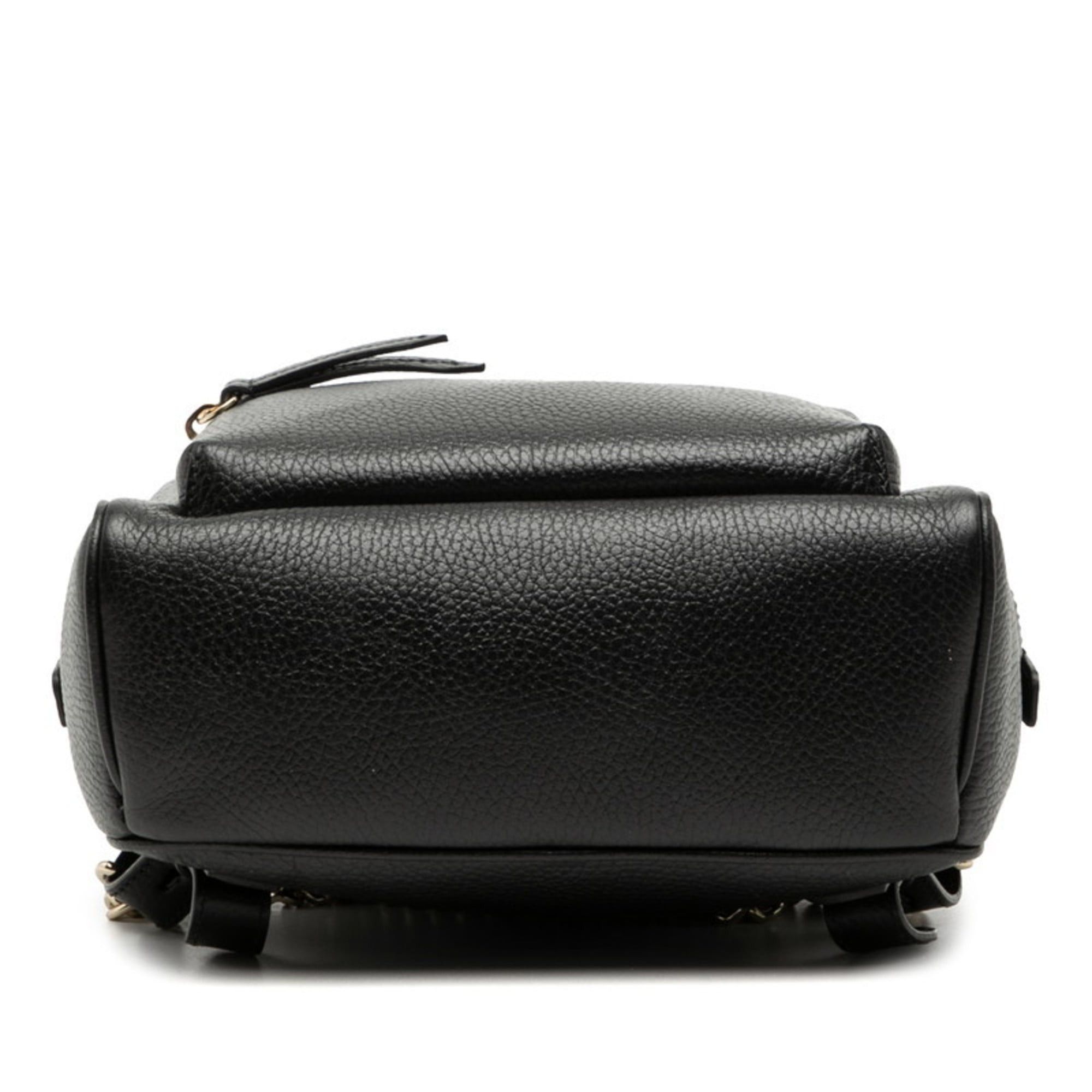 Gucci Gucci Interlocking G Soho Chain Backpack 536192 Black Leather Women's GUCCI Size ONE SIZE - 3 Thumbnail