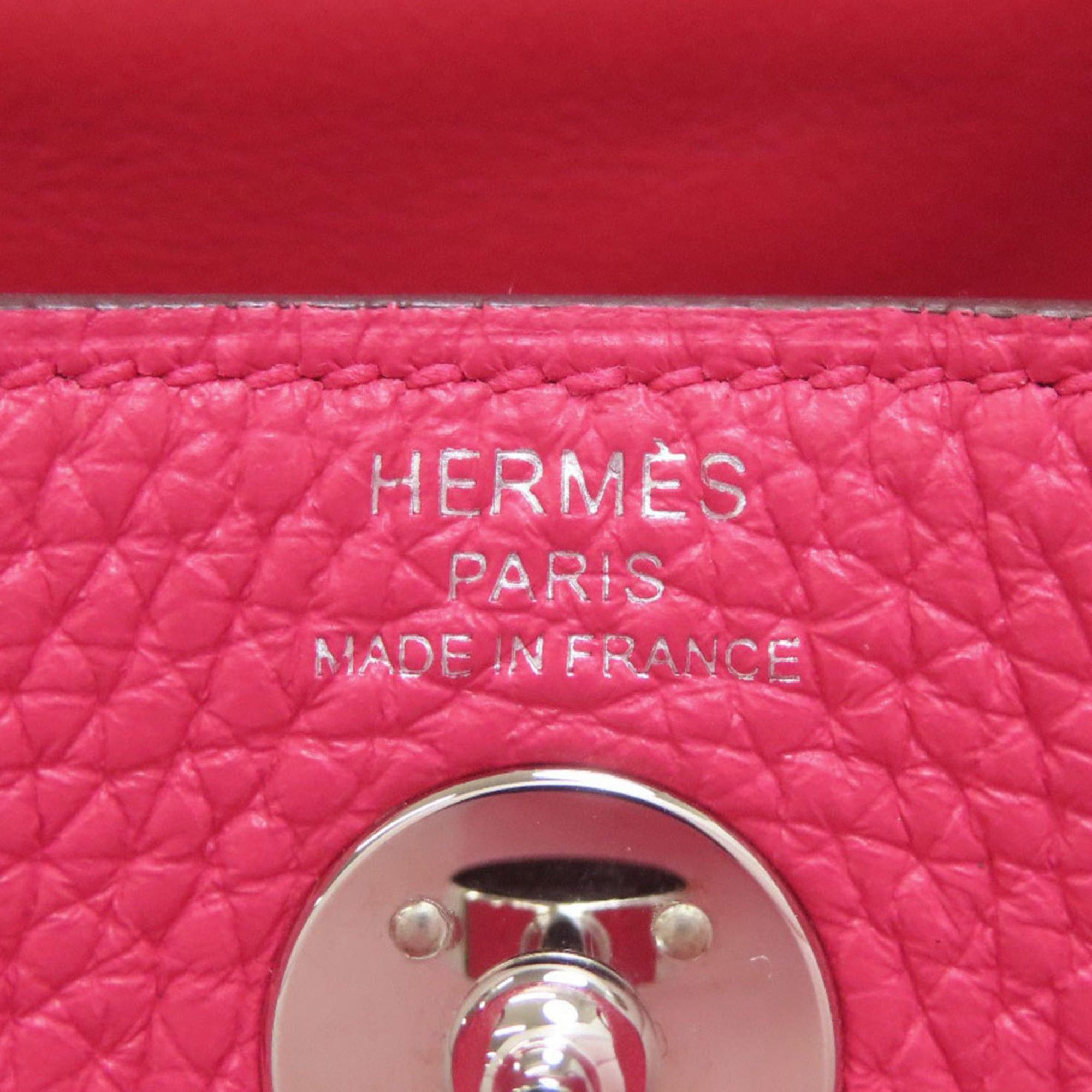 Hermes Hermès Lindy 20 Mini Rose Extreme Handbag with Silver Hardware, Taurillon Leather, Women's, HERMES Size ONE SIZE - 6 Thumbnail
