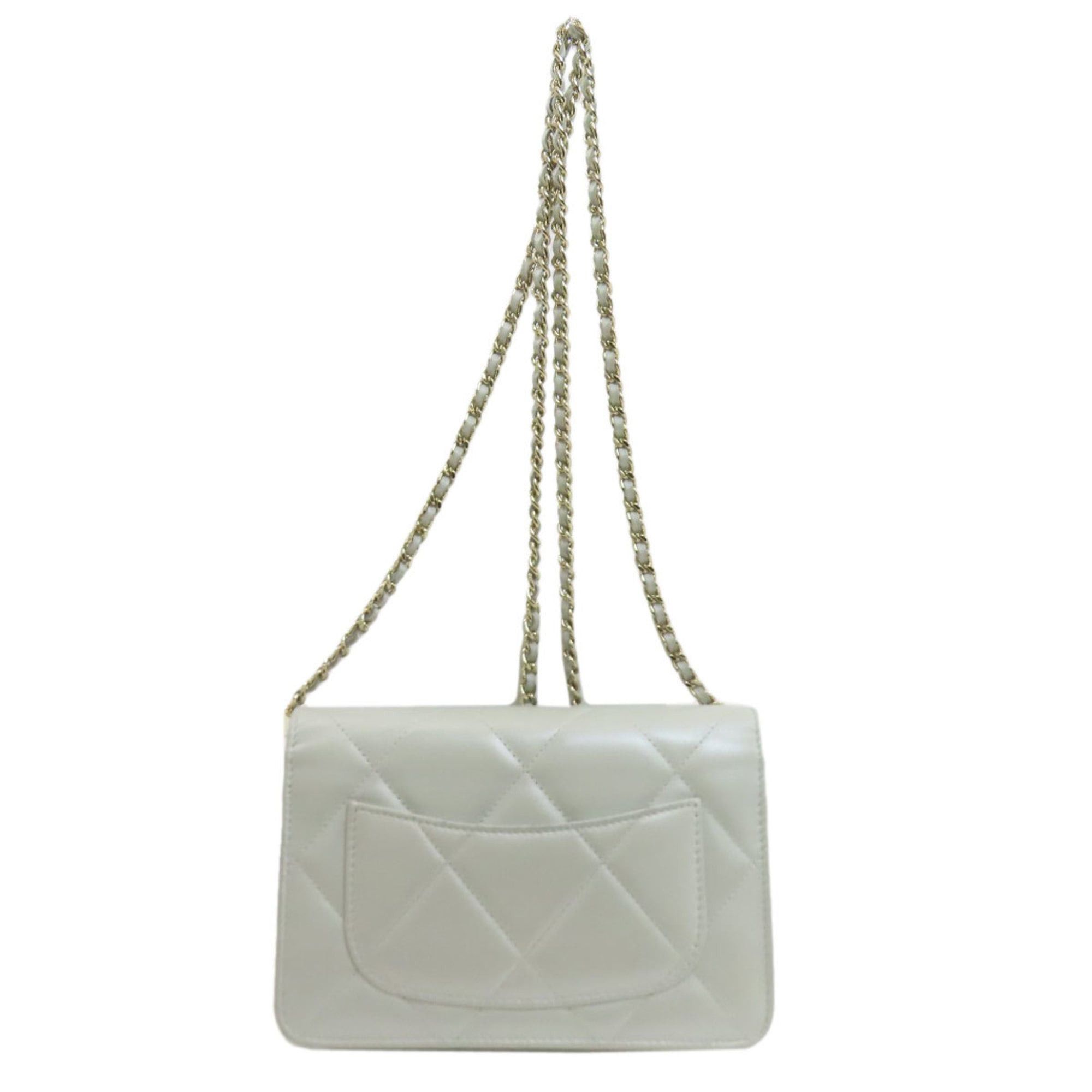 Chanel CHANEL Chain Shoulder Bag, Matelasse, Gold Hardware, Lambskin, Women's, Size ONE SIZE - 2 Thumbnail