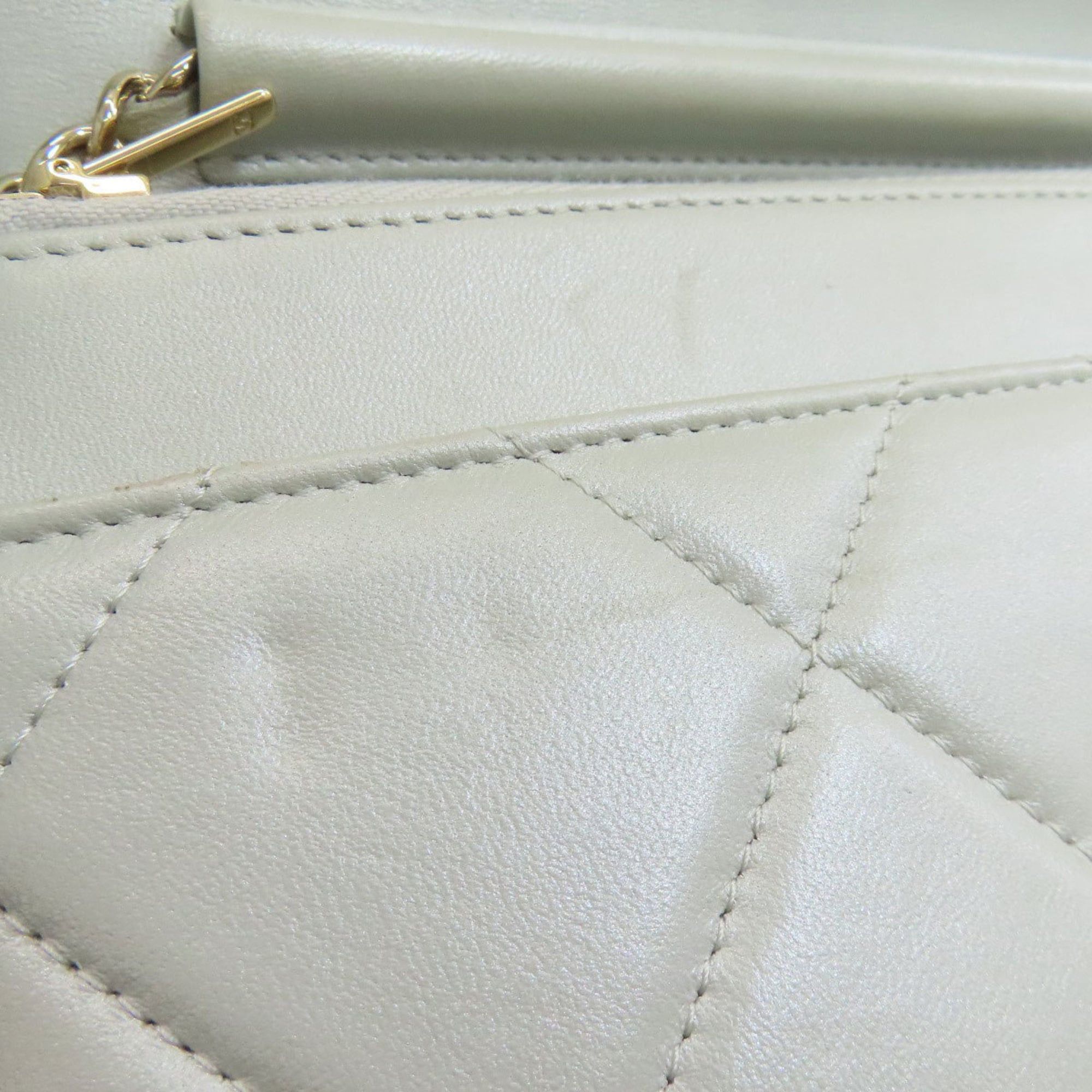 Chanel CHANEL Chain Shoulder Bag, Matelasse, Gold Hardware, Lambskin, Women's, Size ONE SIZE - 13 Thumbnail