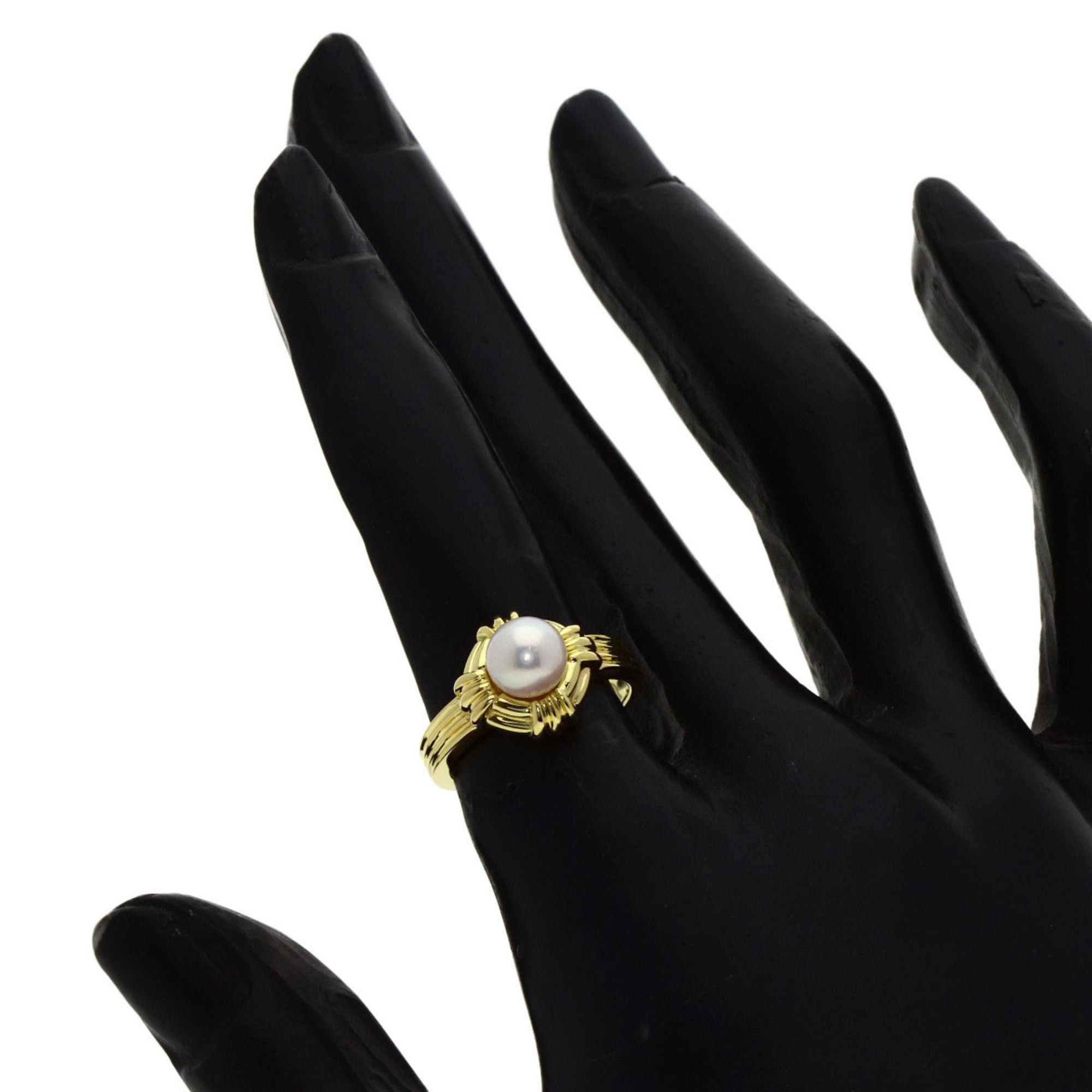 Tiffany & Co. Tiffany & Co. Akoya Pearl Ring in 18K Yellow Gold for Women. Size ONE SIZE - 7 Thumbnail
