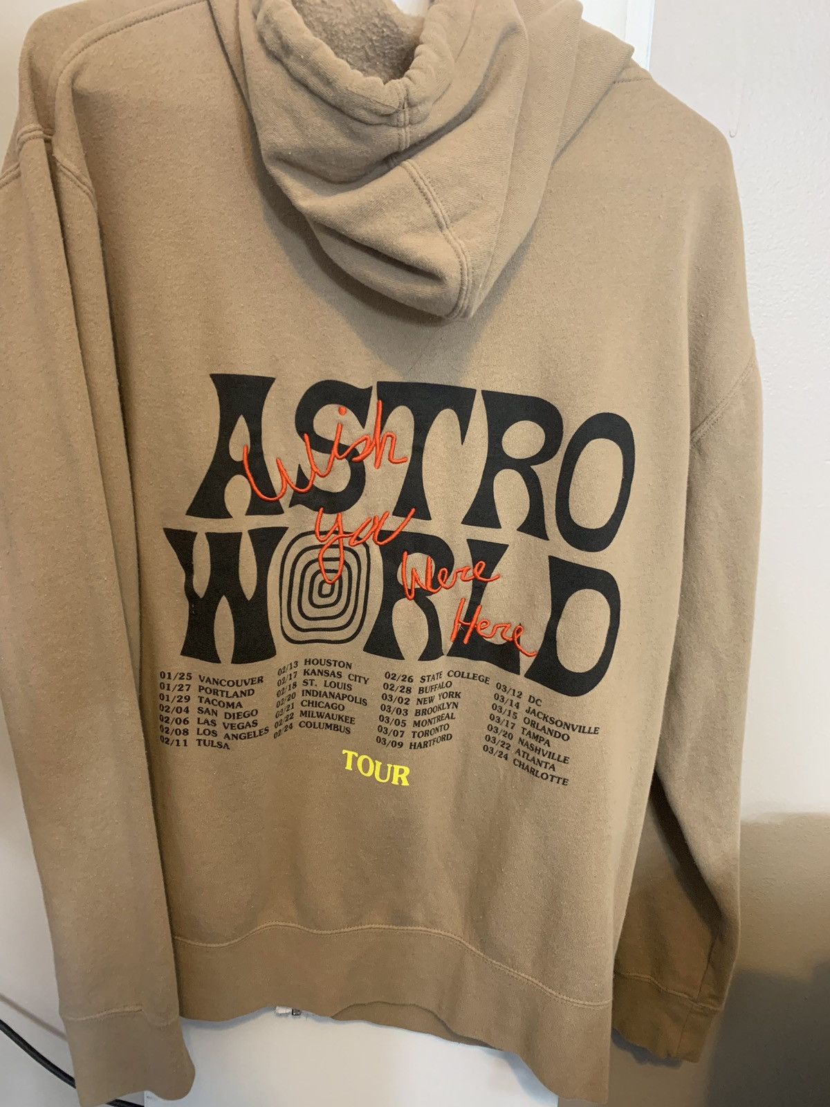 Tan astroworld hoodie sale