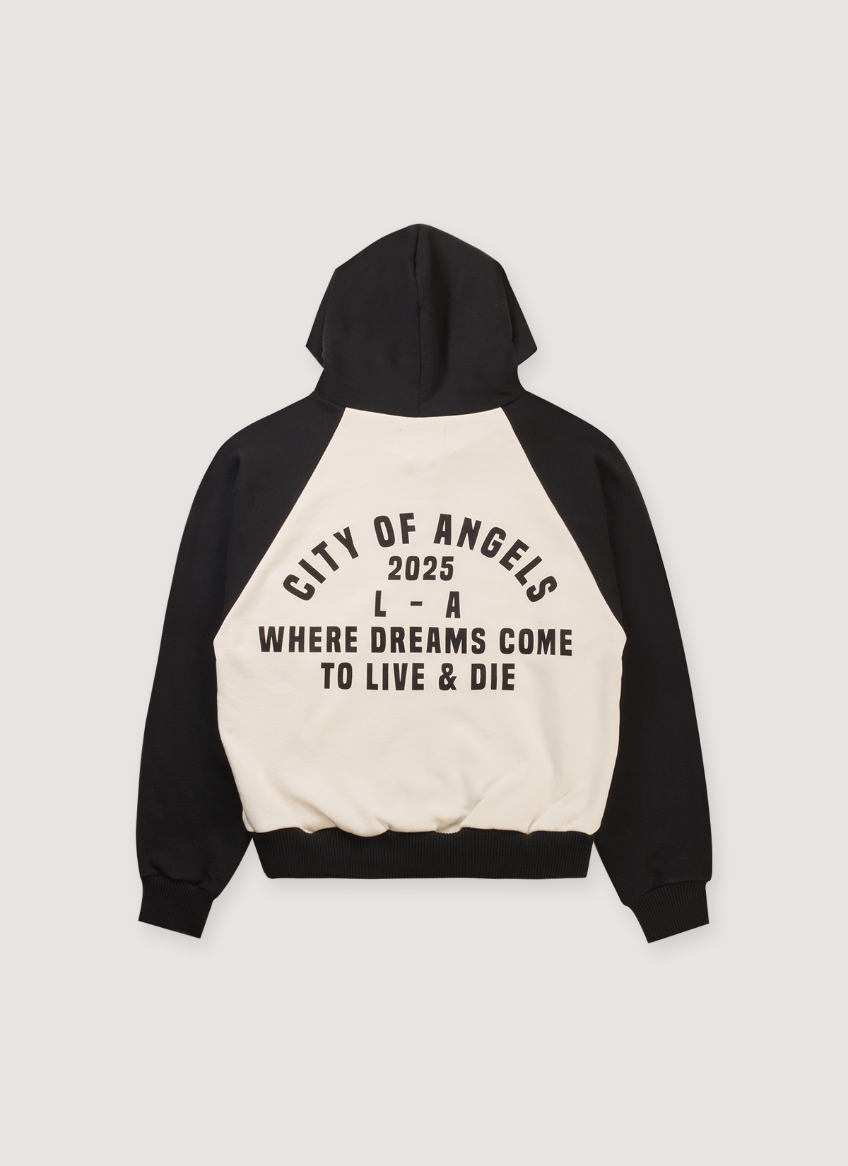 Other Pieces City of Angels Raglan Zip Up Sweatshirt Cream Black Size US XL / EU 56 / 4 - 2 Thumbnail