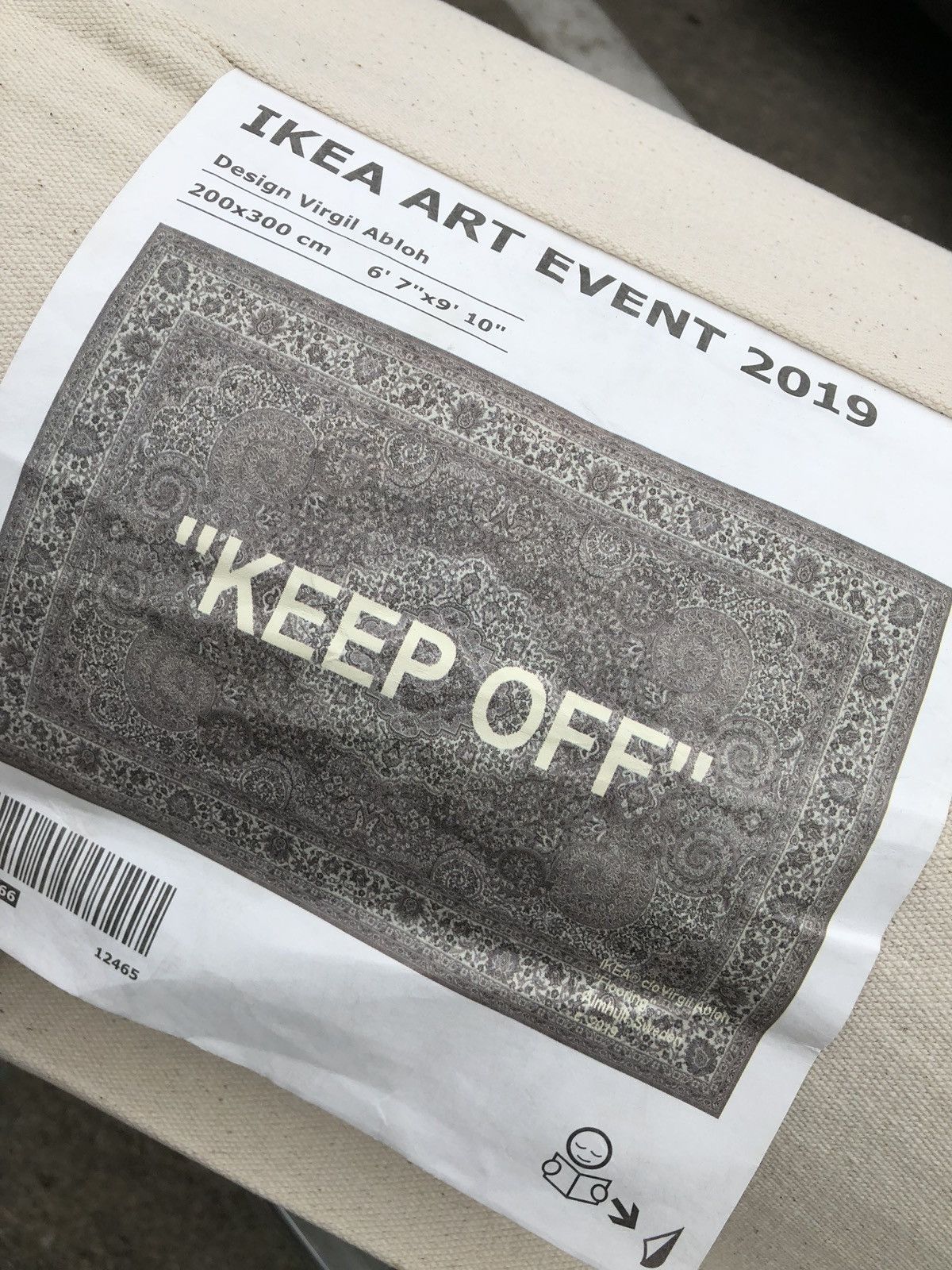 OffWhite Off White X IKEA “Keep Off” Rug Virgil Abloh 200x300 Grailed