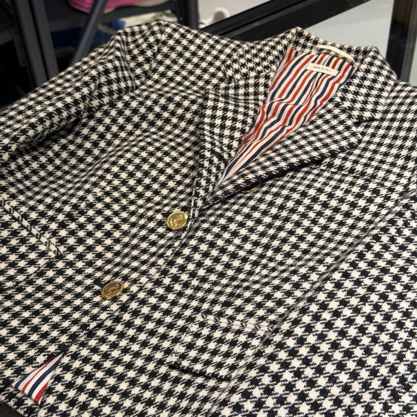 Thom Browne Thom Browne Houndstooth Wool Blazer Size US XS / EU 42 / 0 - 3 Thumbnail