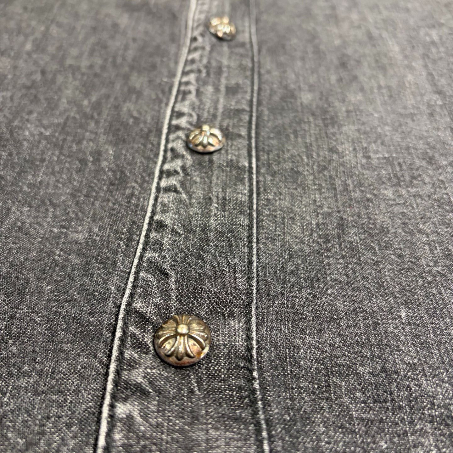 Chrome Hearts Chrome Hearts CH Cross Silver Denim Shirt Size US XL / EU 56 / 4 - 5 Thumbnail