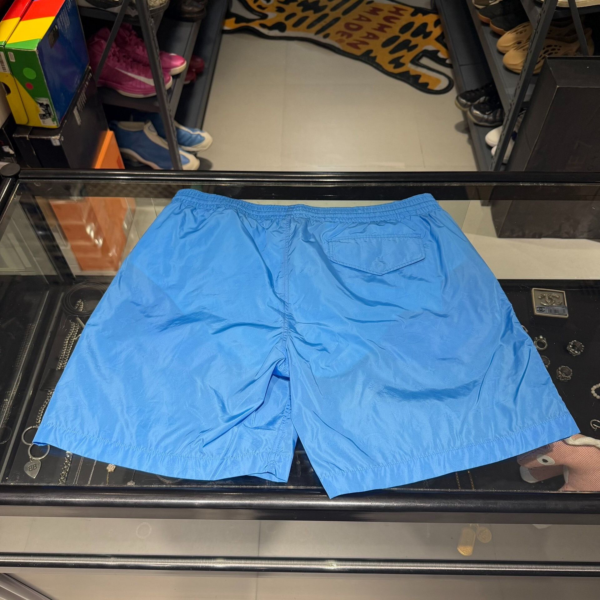 Louis Vuitton LV Blue Casual Nylon Shorts Size US 26 / EU 42 - 2 Thumbnail