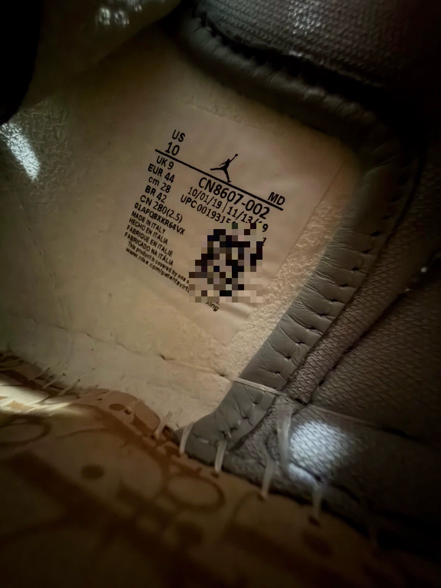 Dior DIOR AJ1 High OG White Wolf Grey Size US 10 / EU 43 - 5 Thumbnail