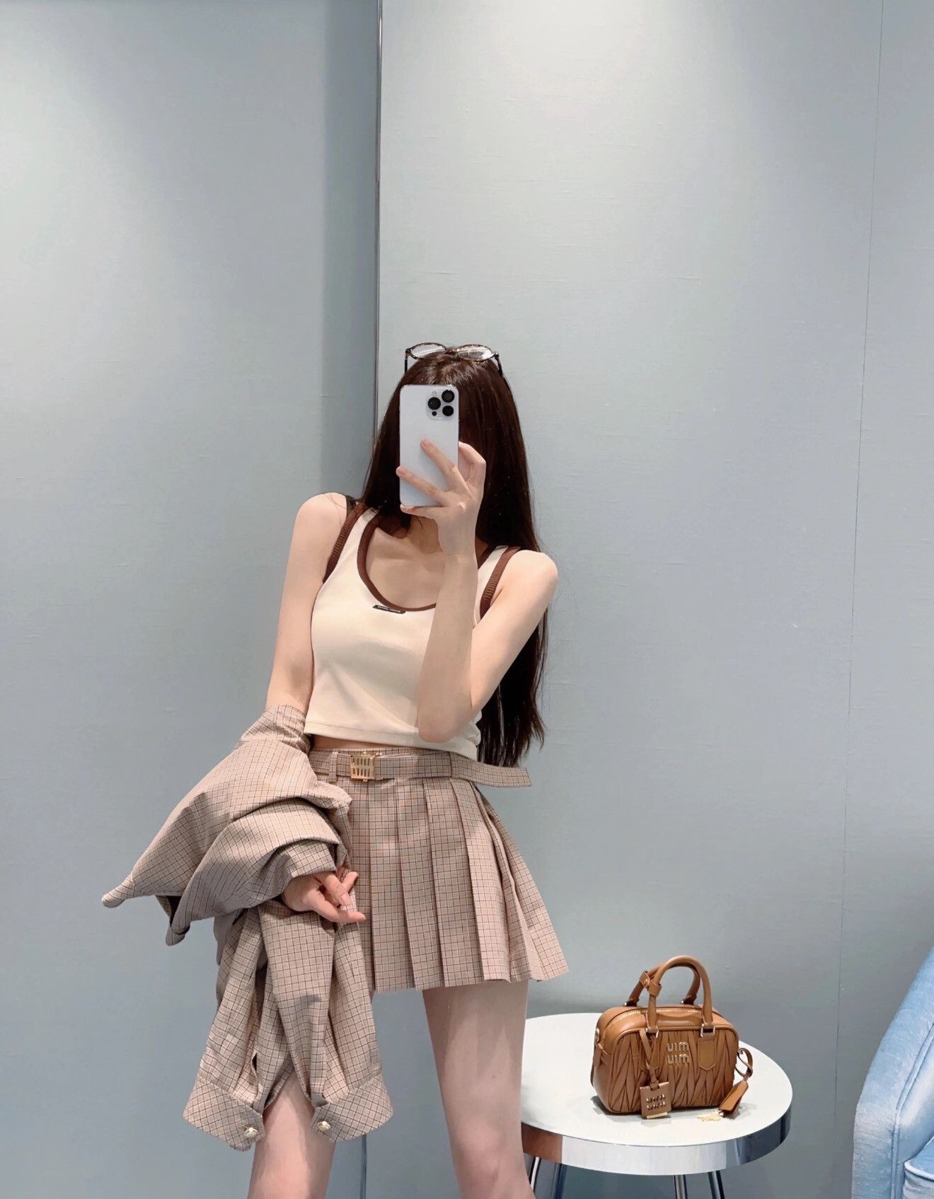 Miu Miu MiuMiu 24SS Colorblock Small Logo Knit Camisole Size XS / US 0-2 / IT 36-38 - 5 Thumbnail