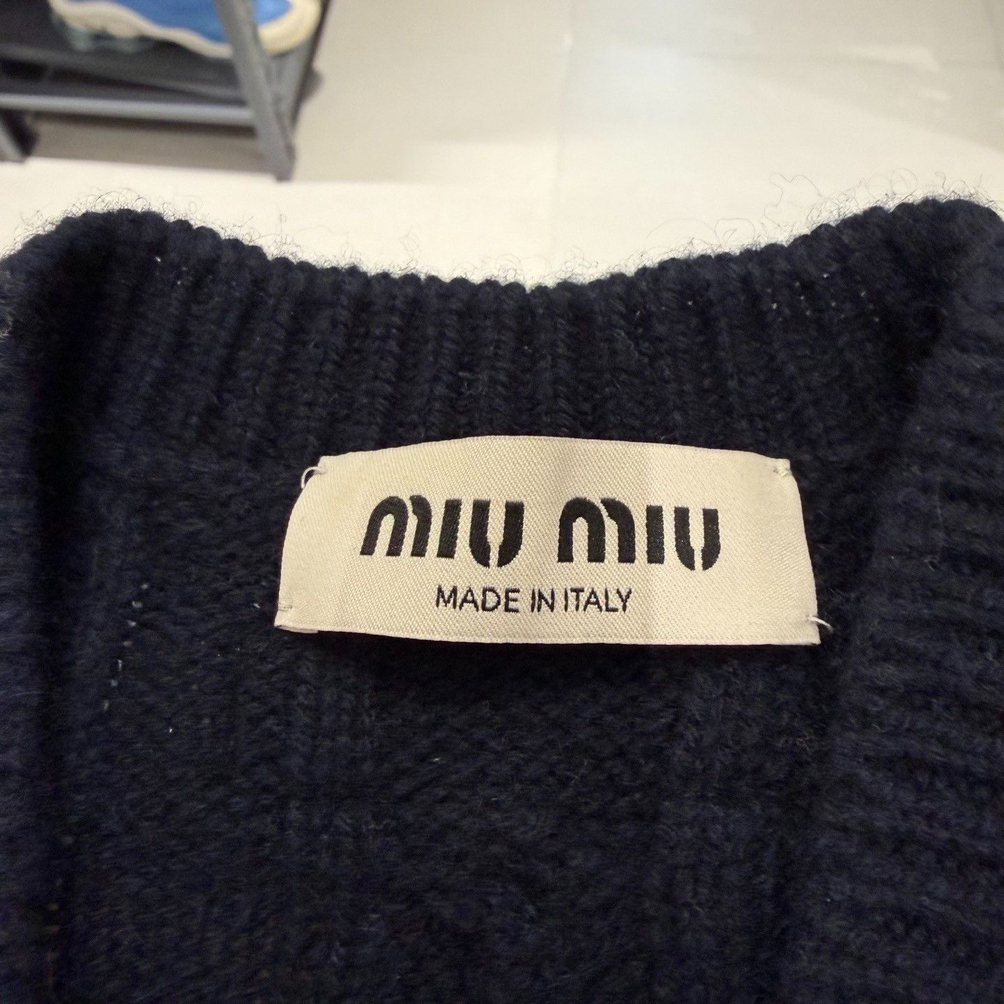 Miu Miu Miu Miu Navy Cable Knit Sweater Size XS / US 0-2 / IT 36-38 - 3 Thumbnail