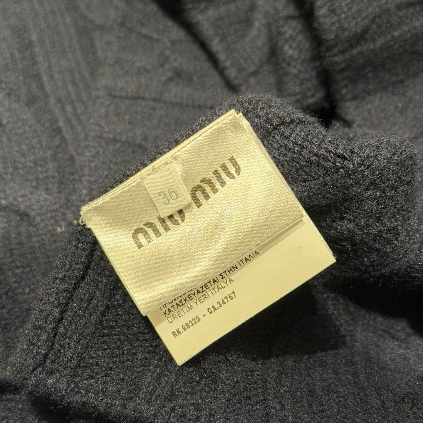 Miu Miu Miu Miu Navy Cable Knit Sweater Size XS / US 0-2 / IT 36-38 - 4 Thumbnail