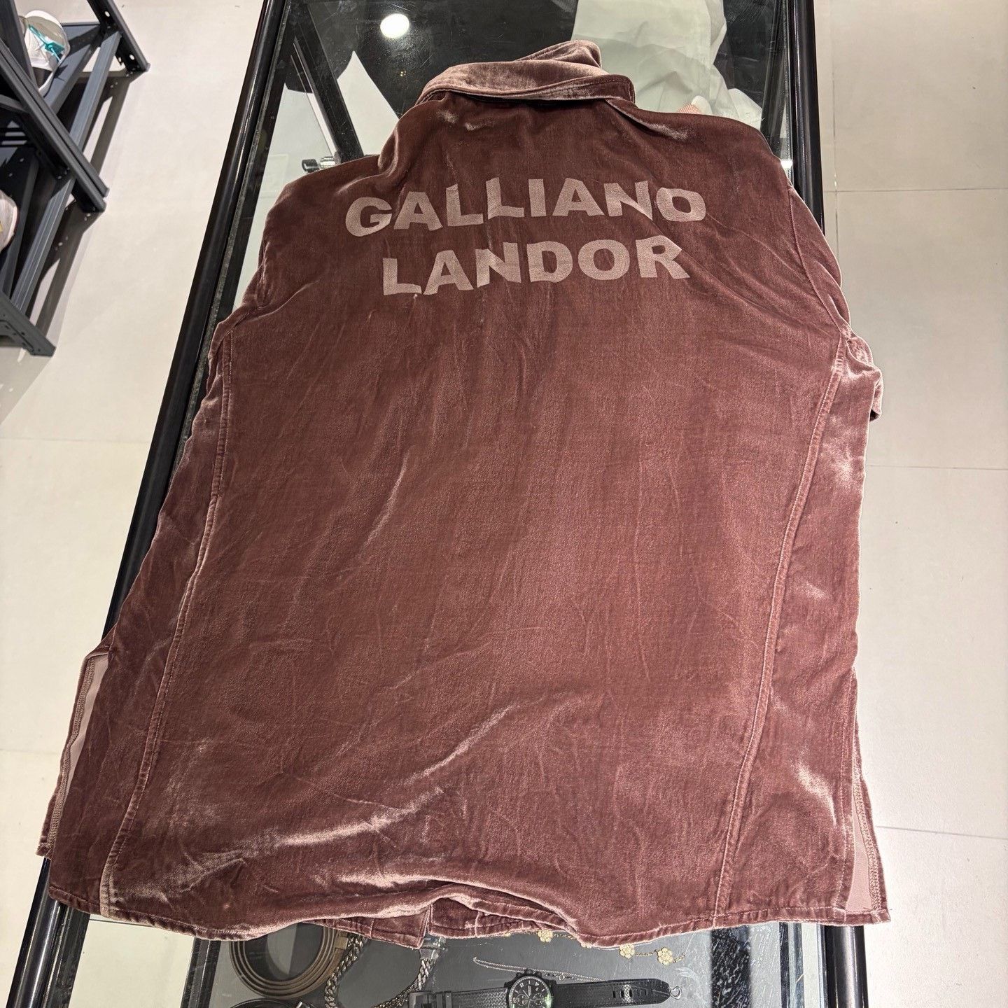 John Galliano GALLIANO LANDOR Velvet Long-Sleeve Shirt Size US XL / EU 56 / 4 - 2 Thumbnail