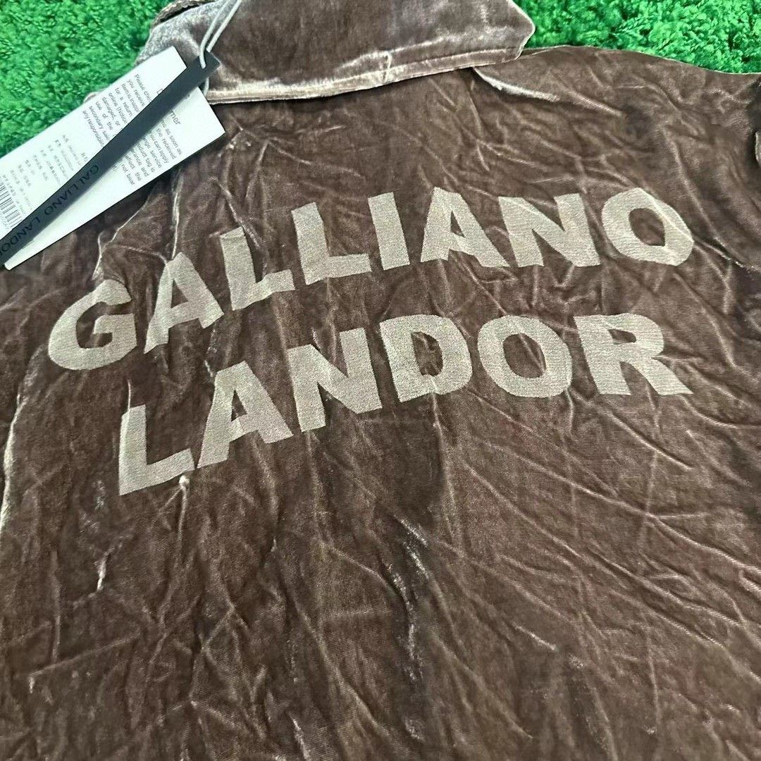 John Galliano GALLIANO LANDOR Velvet Long-Sleeve Shirt Size US XL / EU 56 / 4 - 3 Thumbnail