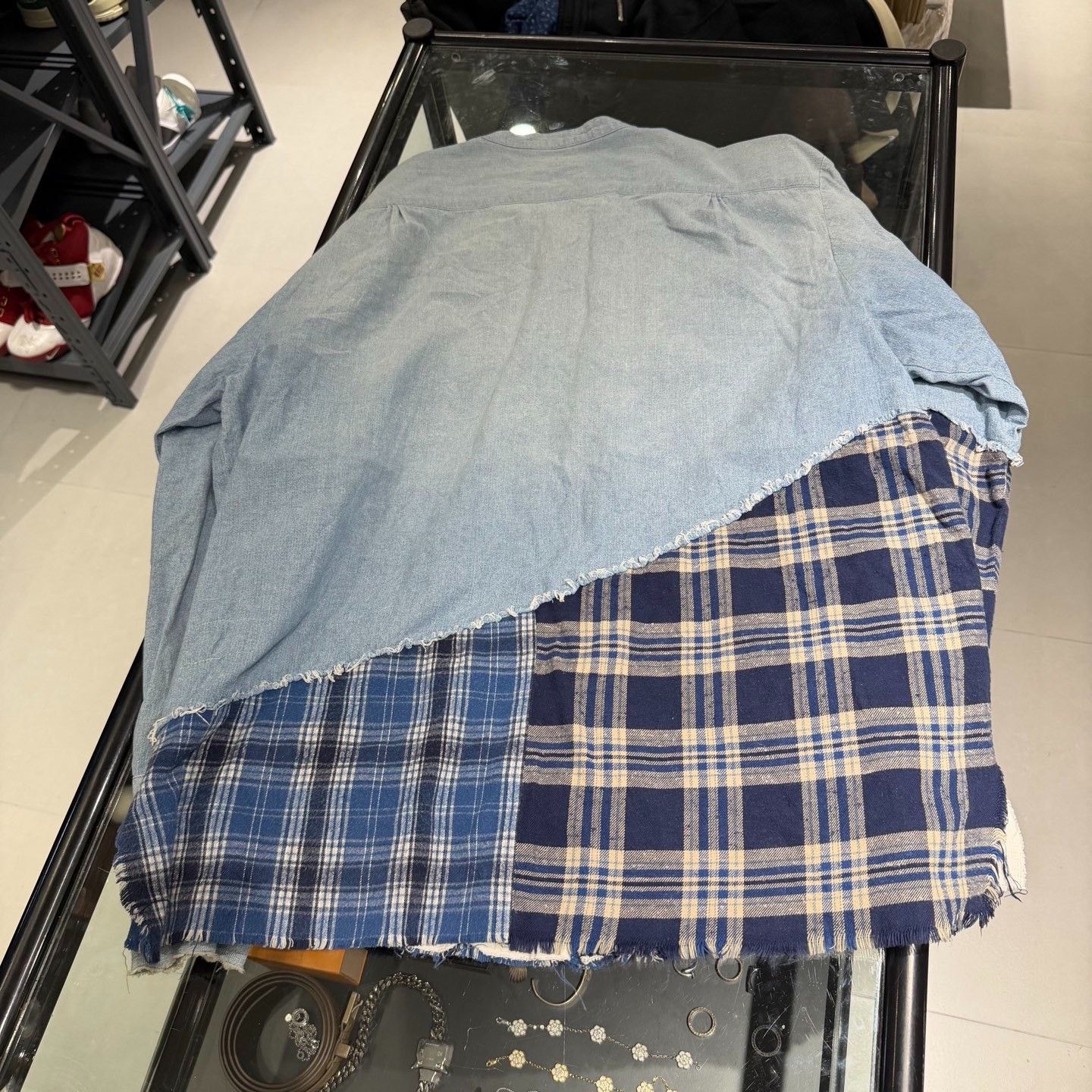 Greg Lauren Greg Lauren Patchwork Plaid Shirt 2019ss Size US XL / EU 56 / 4 - 5 Thumbnail