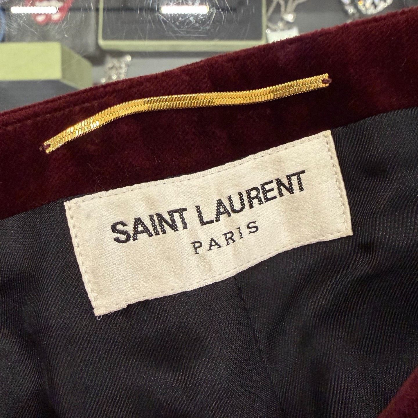 Saint Laurent Paris Saint Laurent Velvet Studded Mini Shorts Size 38" / US 16 / IT 52 - 7 Thumbnail