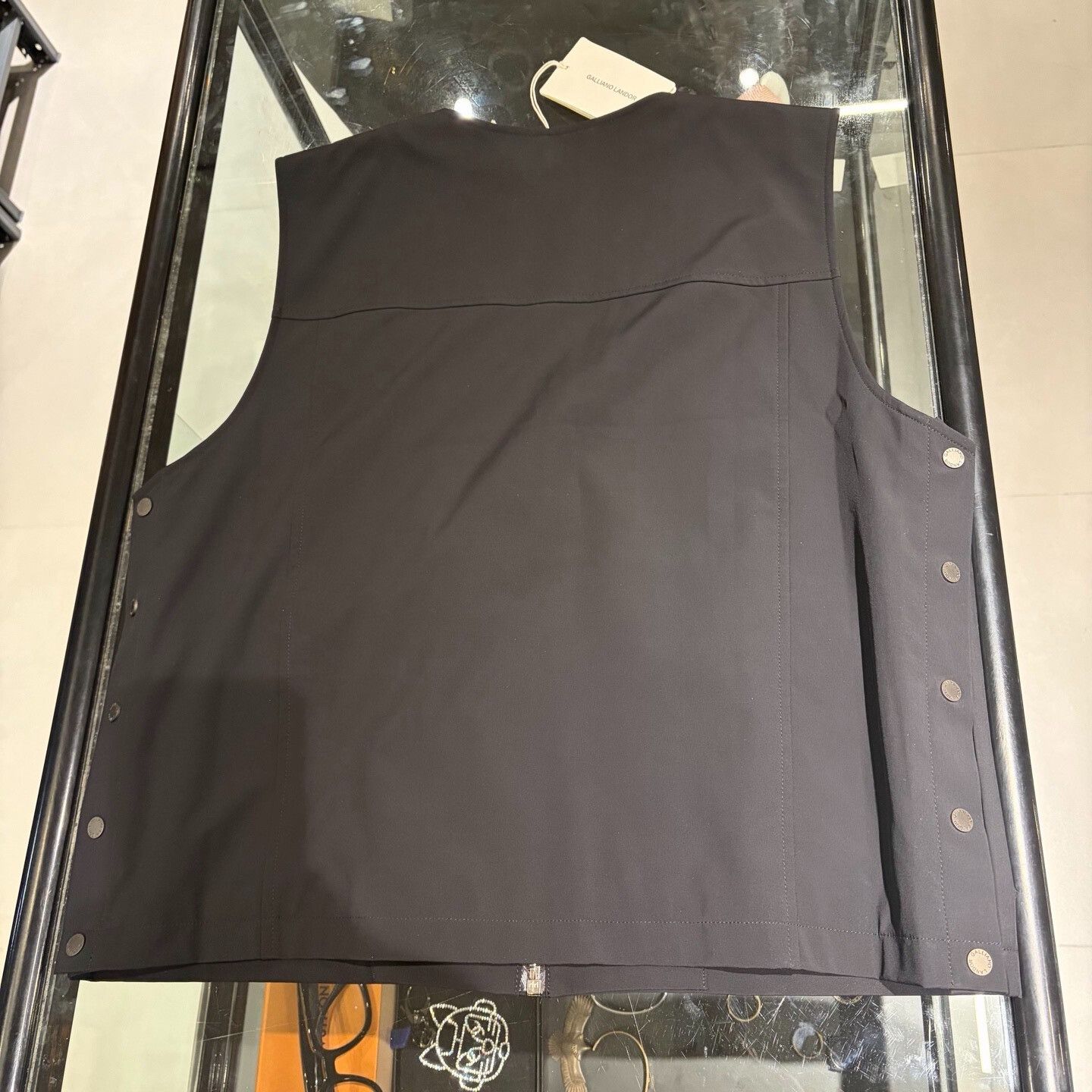 John Galliano Galliano Landor GL Black Multi-Pocket Vest Size US L / EU 52-54 / 3 - 2 Thumbnail