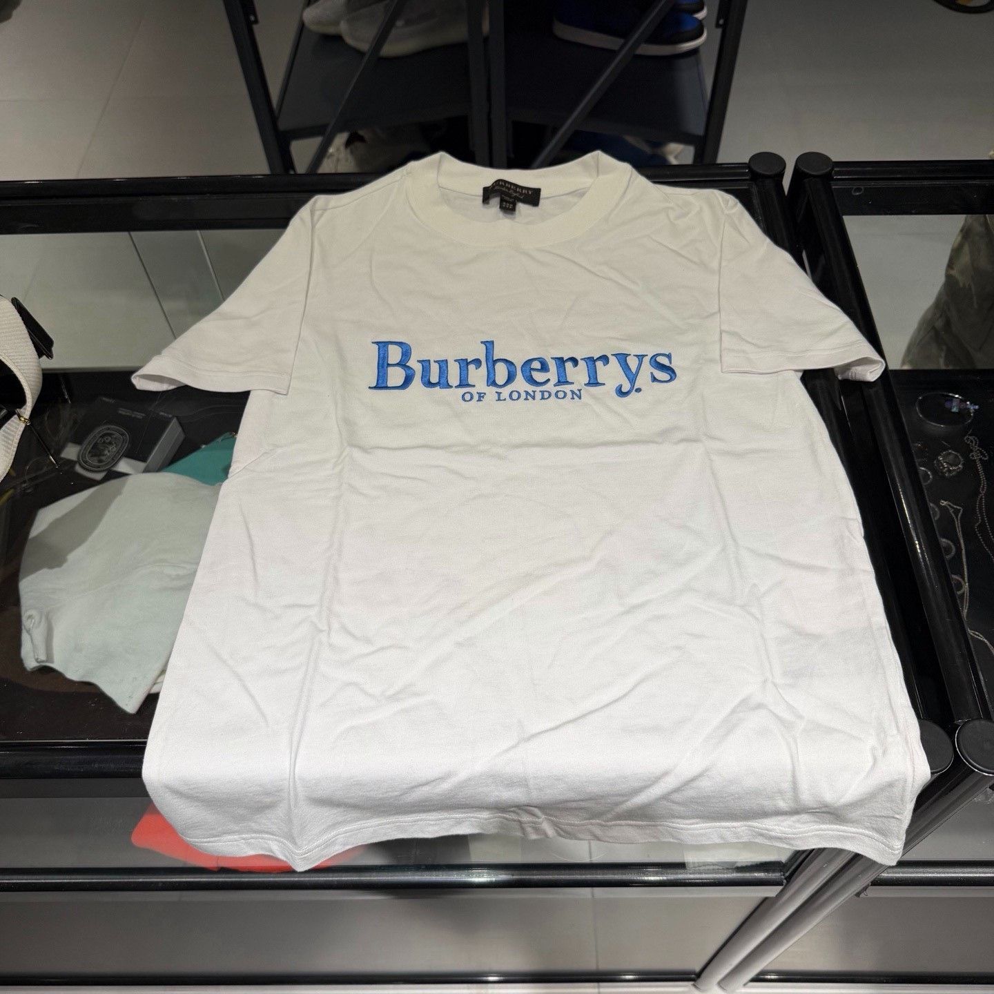 Burberry Burberry Blue White Short Sleeve T-shirt Size XXS / US 00 / IT 34 - 3 Thumbnail