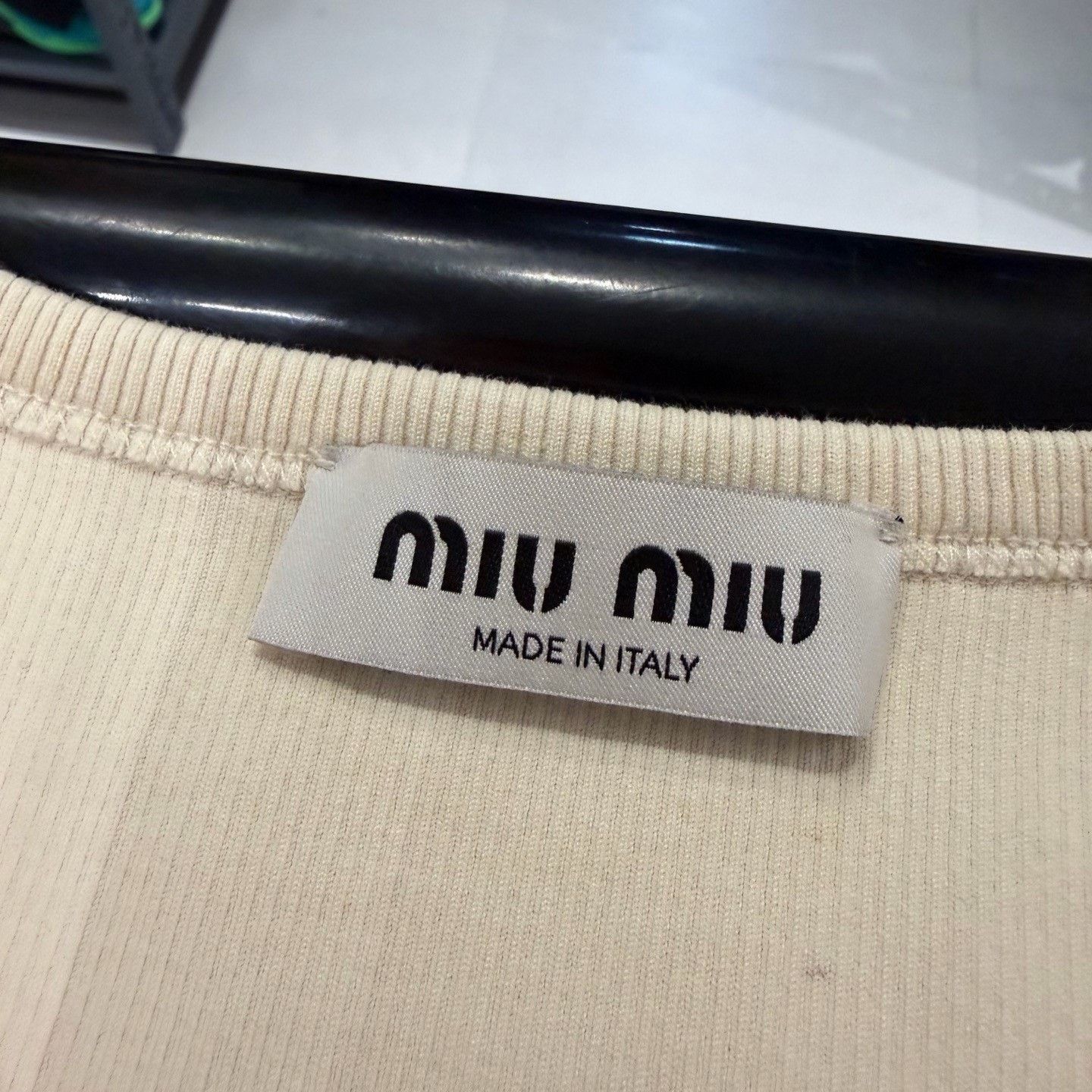 Miu Miu Miu Miu Beaded Tank Top Large Logo Size S / US 4 / IT 40 - 4 Thumbnail
