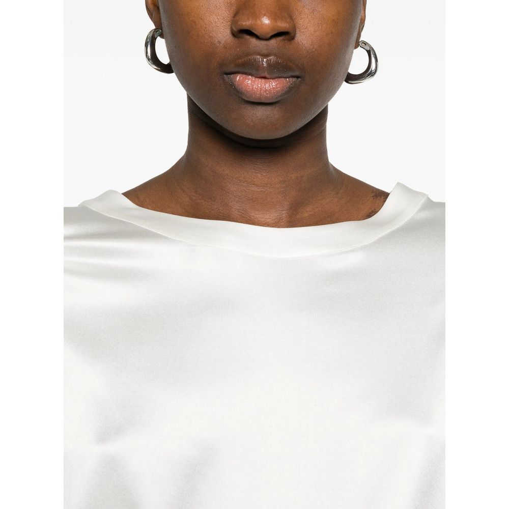 Mazzarelli Mazzarelli WHITE Tops - Blouses Size S / US 4 / IT 40 - 4 Thumbnail