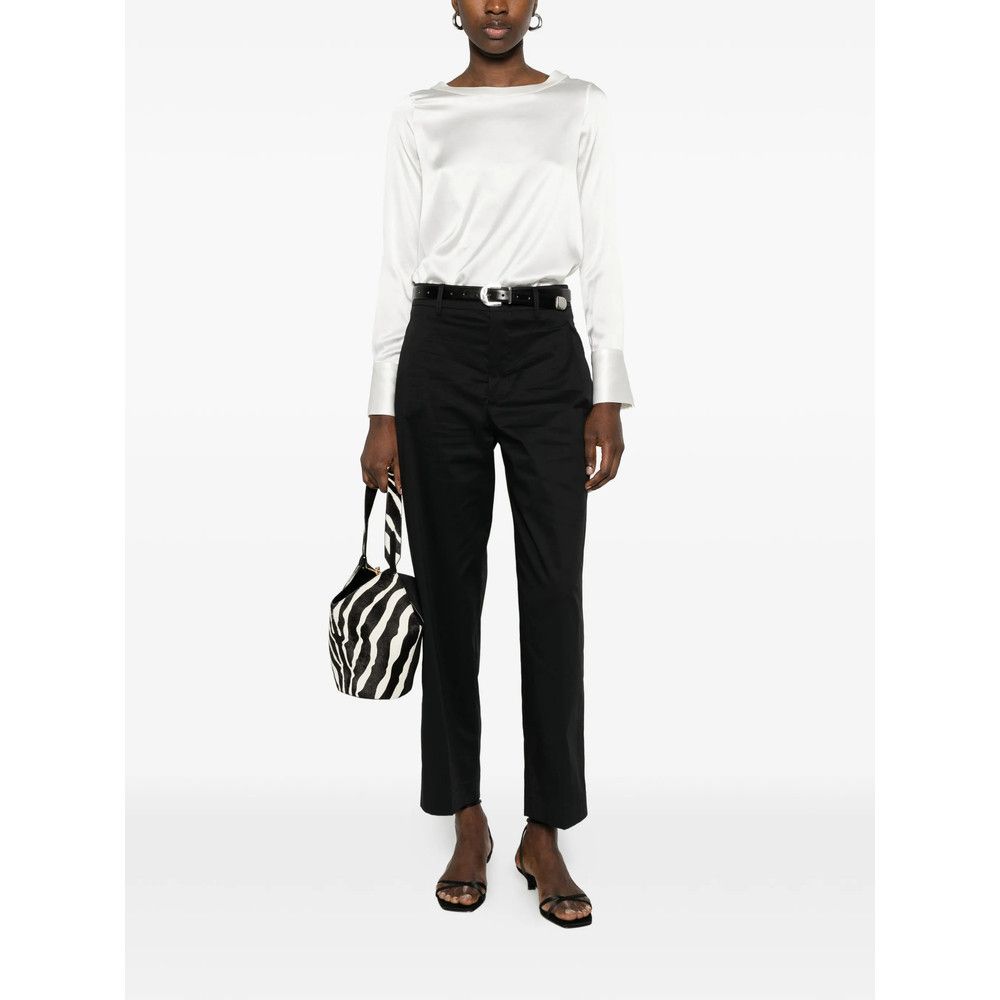 Mazzarelli Mazzarelli WHITE Tops - Blouses Size S / US 4 / IT 40 - 2 Thumbnail