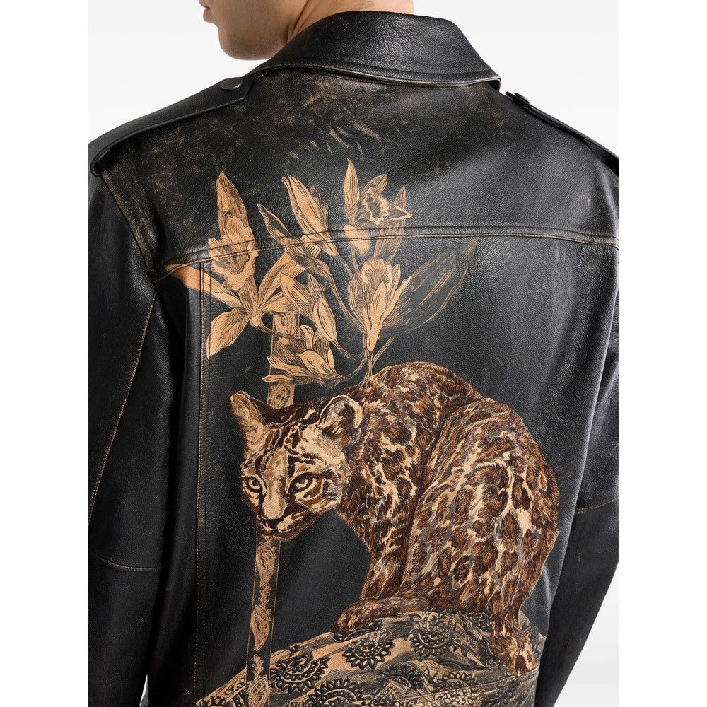Etro Etro BLACK Jackets - Leather Jackets Size US L / EU 52-54 / 3 - 3 Thumbnail