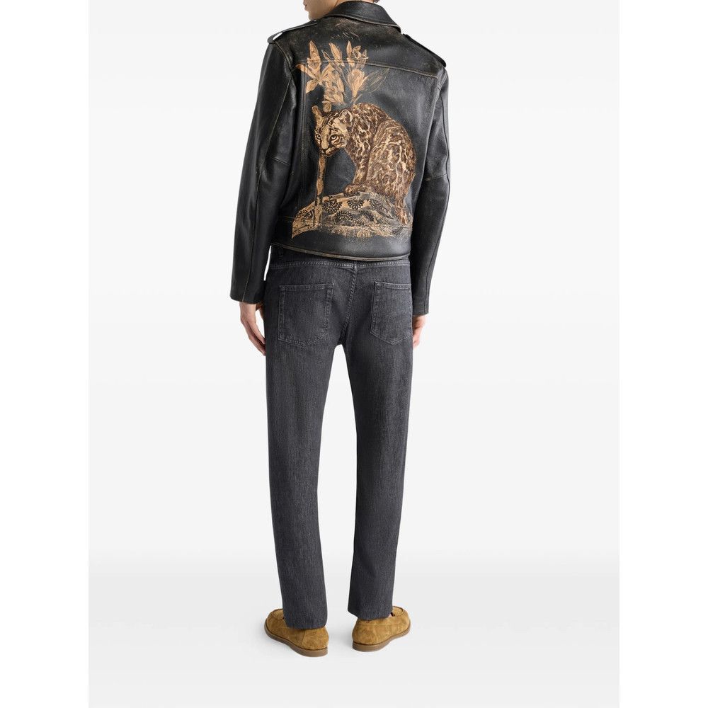 Etro Etro BLACK Jackets - Leather Jackets Size US L / EU 52-54 / 3 - 2 Thumbnail