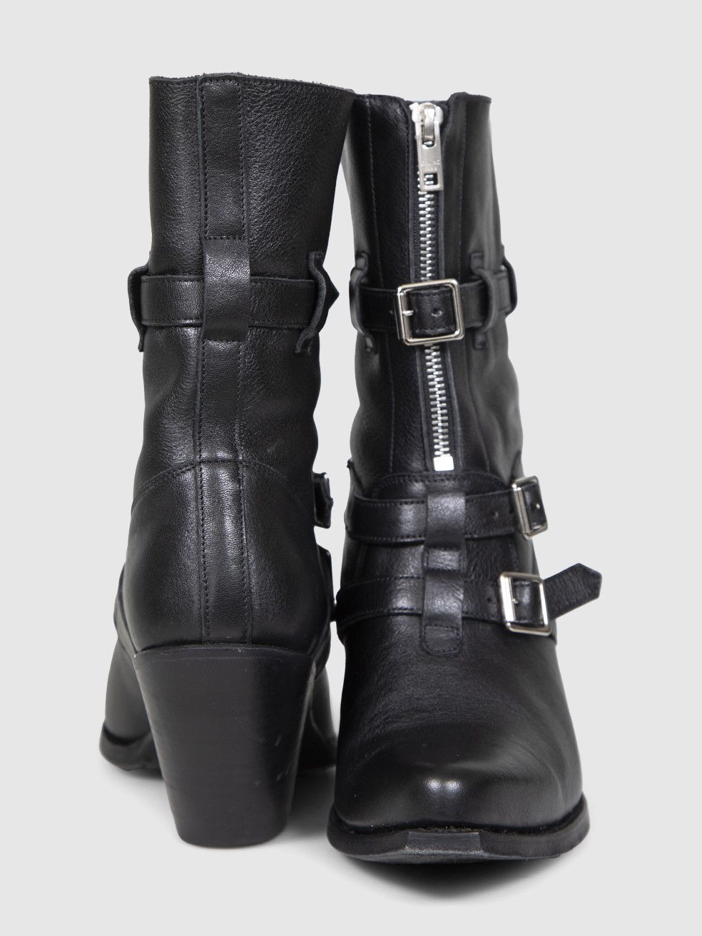 Celine Black Leather Pointed Toe Berlin Boots Size US 7 / IT 37 - 4 Thumbnail