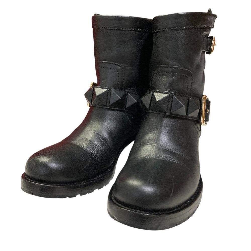 Valentino Valentino Valentino Garavani Rockstud Leather Boots Leather Shoes DUTY FREE for USA Size ONE SIZE - 2 Thumbnail
