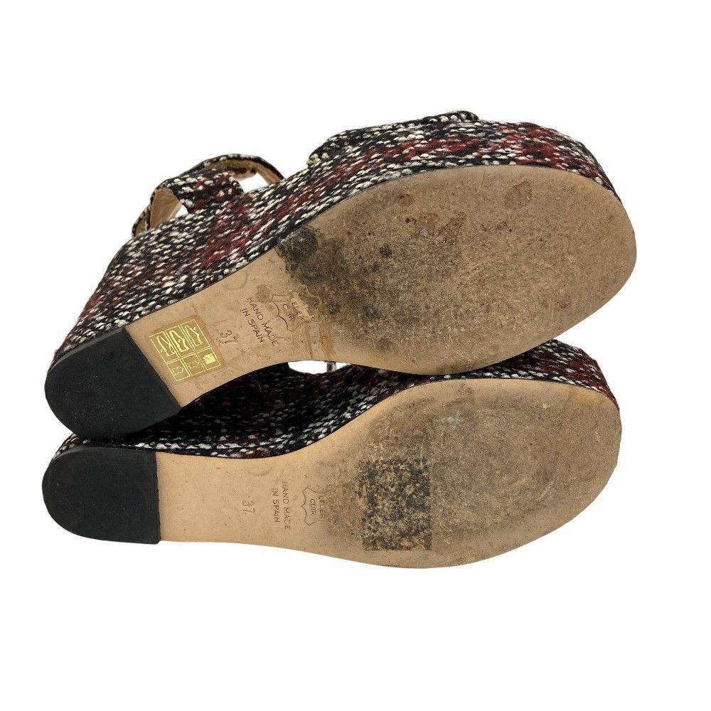 Other Other Pellico Sunny Tweed Platform Wedge Sandals Textile Shoes DUTY FREE for USA Size ONE SIZE - 7 Thumbnail