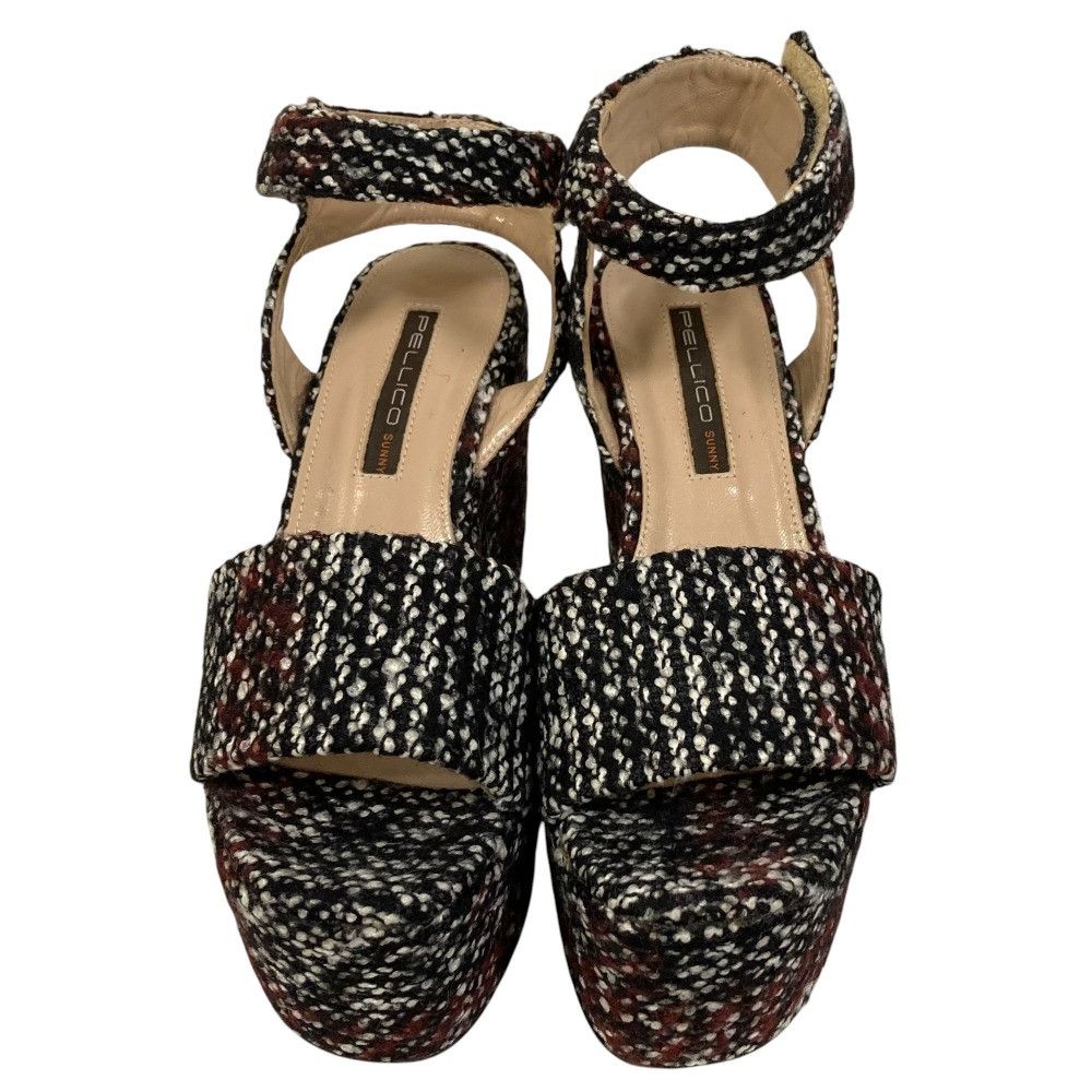 Other Other Pellico Sunny Tweed Platform Wedge Sandals Textile Shoes DUTY FREE for USA Size ONE SIZE - 4 Thumbnail