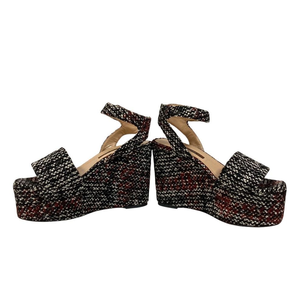Other Other Pellico Sunny Tweed Platform Wedge Sandals Textile Shoes DUTY FREE for USA Size ONE SIZE - 3 Thumbnail
