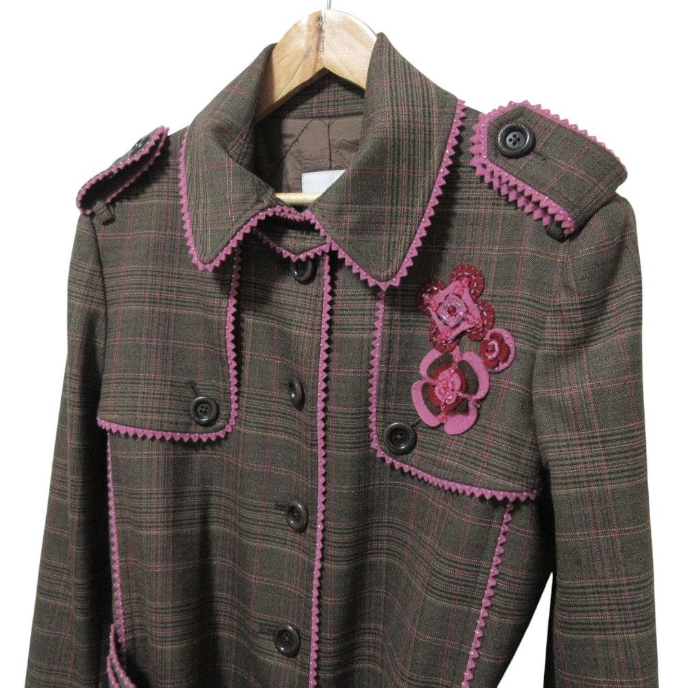 Moschino Moschino Moschino Cheap And Chic Check Single Trench Coat Textile Outerwear DUTY FREE for USA Size ONE SIZE - 4 Thumbnail