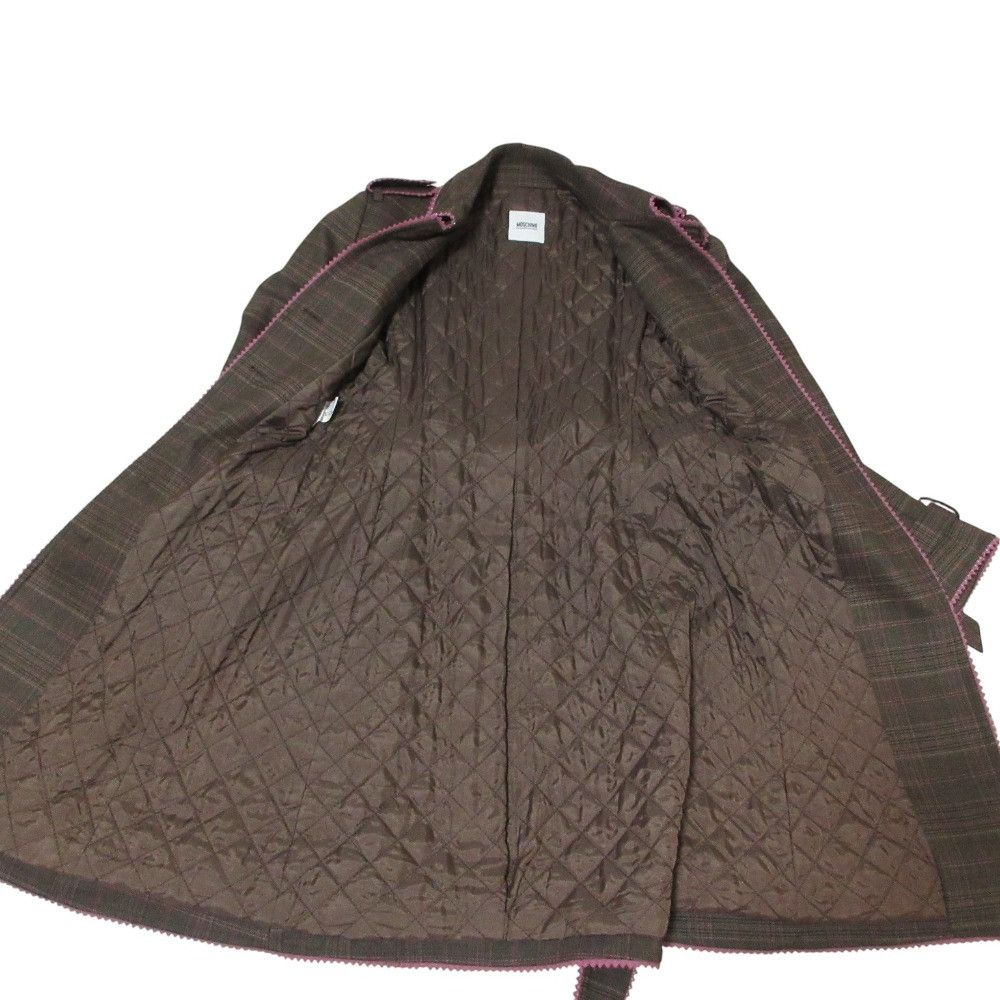 Moschino Moschino Moschino Cheap And Chic Check Single Trench Coat Textile Outerwear DUTY FREE for USA Size ONE SIZE - 9 Thumbnail
