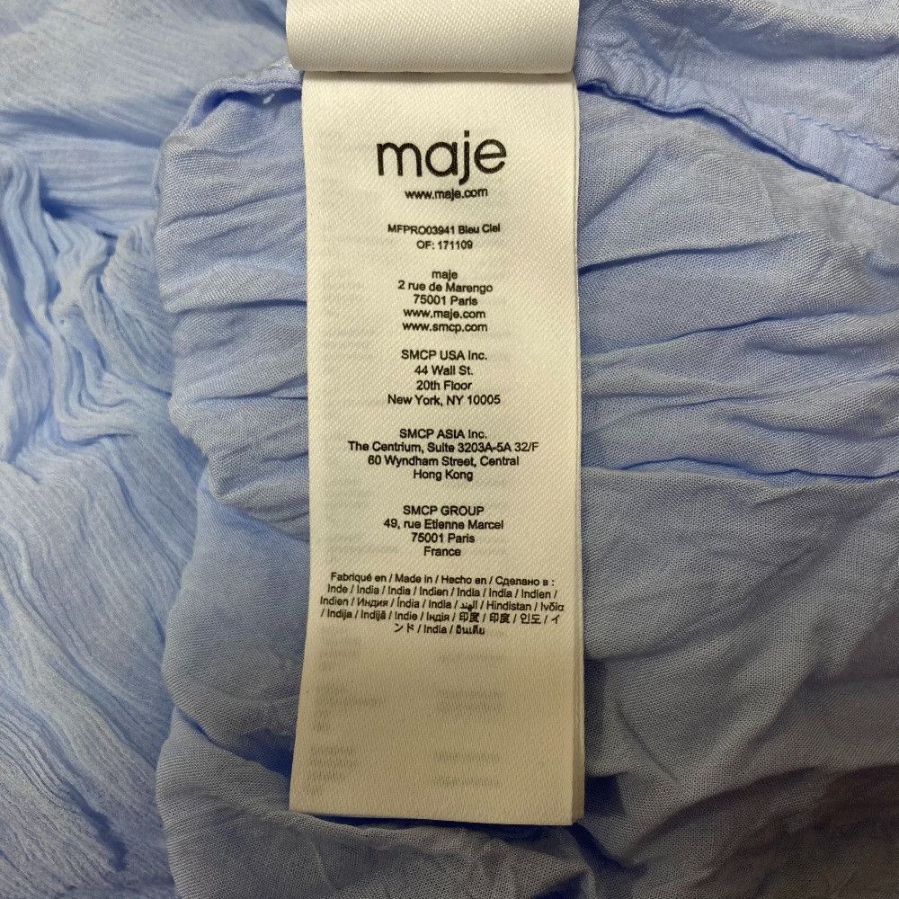 Maje maje maje Chiffon Maxi Dress Textile Dresses MFPRO03941 DUTY FREE for USA Size ONE SIZE - 9 Thumbnail