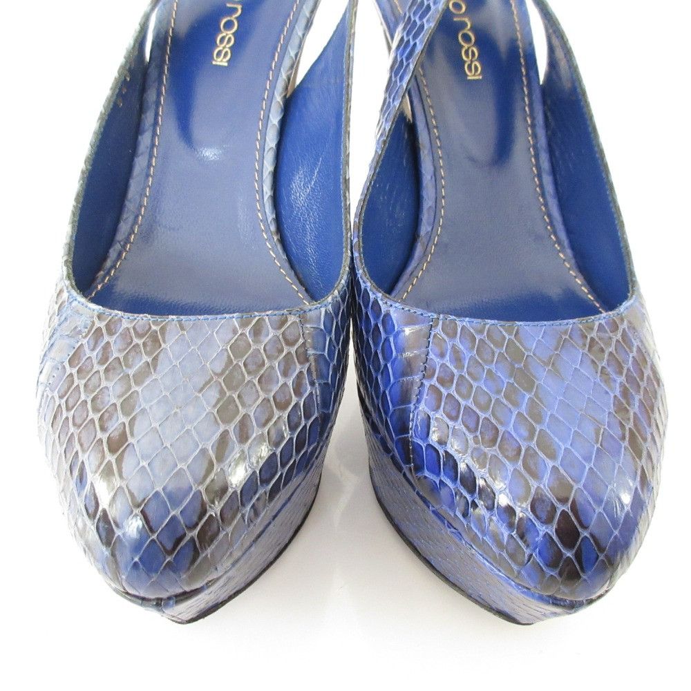 Other Other Sergio Rossi Python Embossed Leather High Heel Sandals Leather Shoes DUTY FREE for USA Size ONE SIZE - 3 Thumbnail