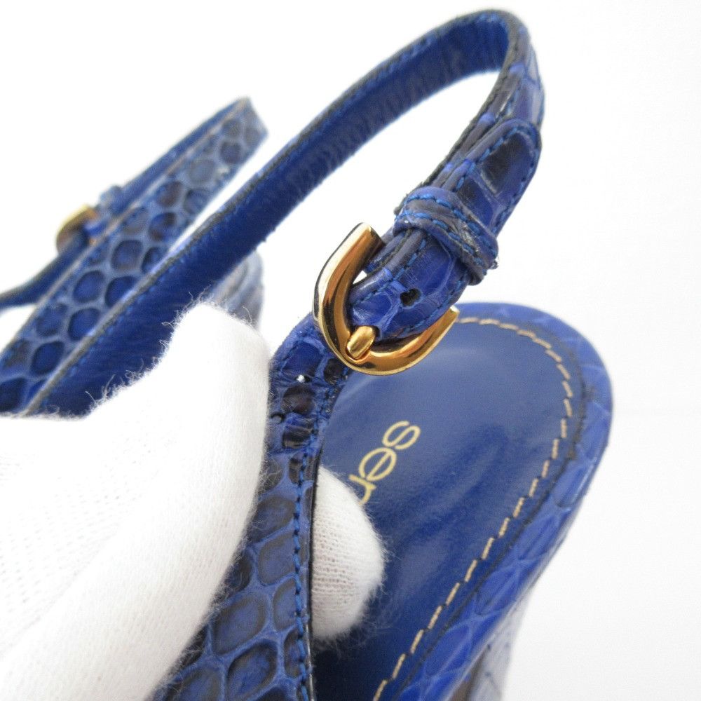 Other Other Sergio Rossi Python Embossed Leather High Heel Sandals Leather Shoes DUTY FREE for USA Size ONE SIZE - 9 Thumbnail