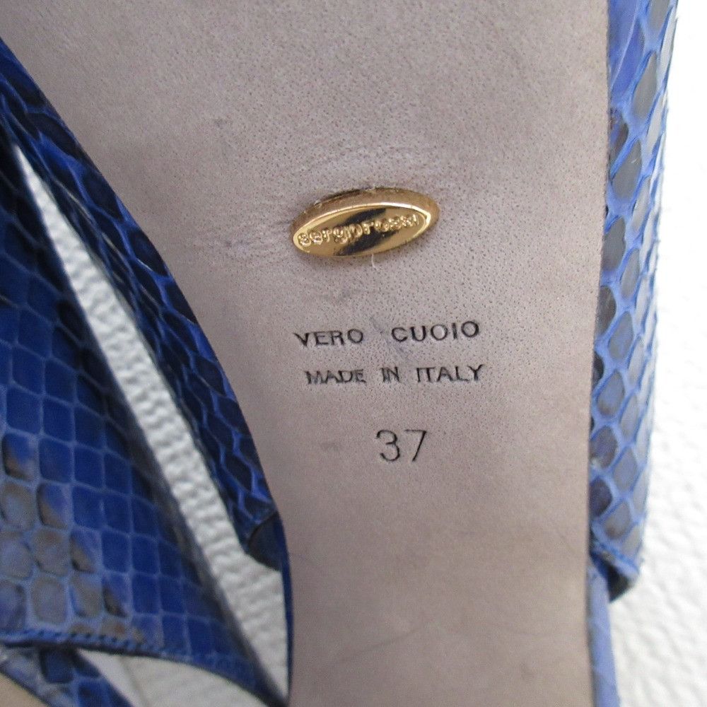 Other Other Sergio Rossi Python Embossed Leather High Heel Sandals Leather Shoes DUTY FREE for USA Size ONE SIZE - 11 Thumbnail