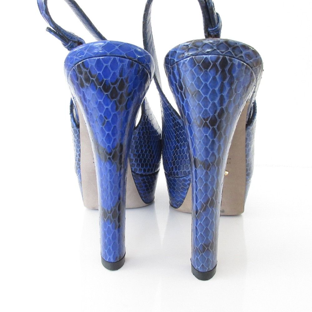 Other Other Sergio Rossi Python Embossed Leather High Heel Sandals Leather Shoes DUTY FREE for USA Size ONE SIZE - 4 Thumbnail