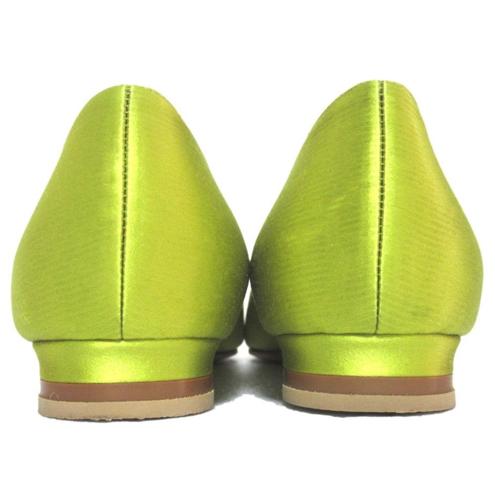 Manolo Blahnik Manolo Blahnik Manolo Blahnik Hangisi Satin Flat Shoes Textile Shoes DUTY FREE for USA Size ONE SIZE - 3 Thumbnail
